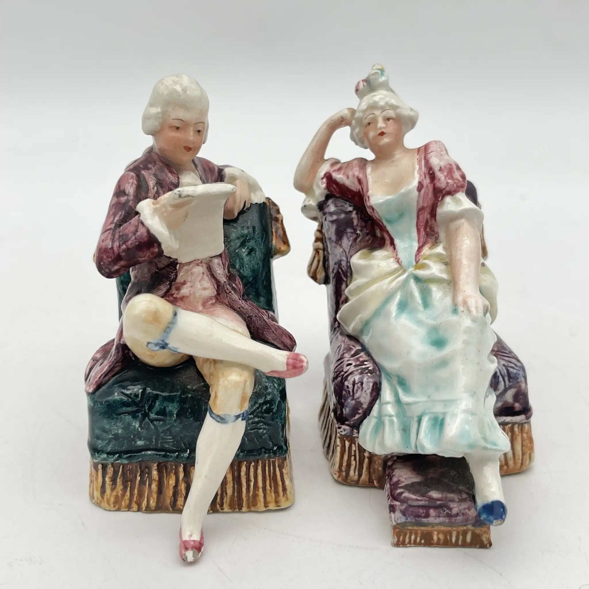 フィギュリン(陶磁器人形) / 推定1900前後 / 磁器 / ドイツ (推定) / ハンドペイント / [アンティーク]