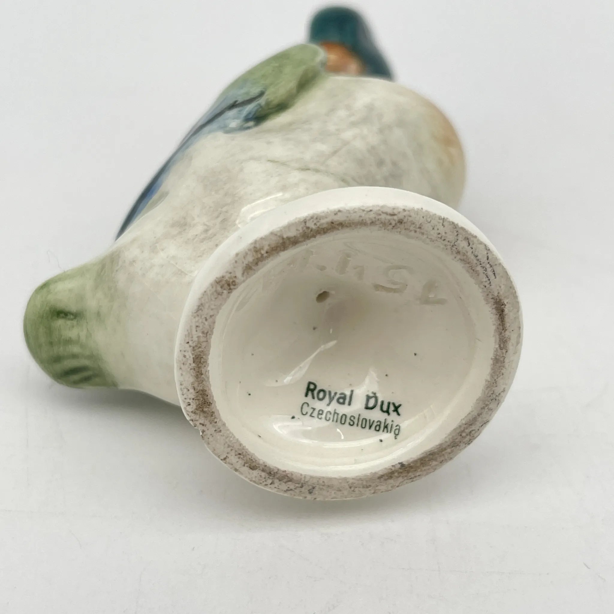 [Vintage] Figurine (ceramic doll) / Royal Dux / Estimated mid-late 20C / Porcelain / Czechoslovakia / Duck