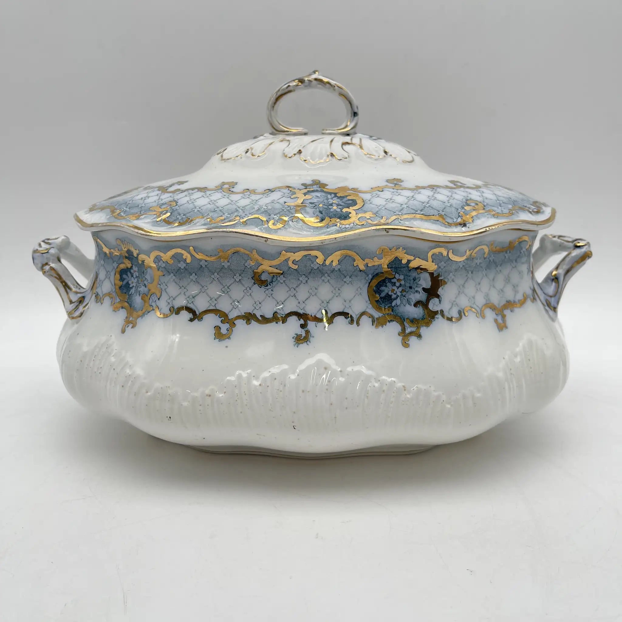 Furnivals / スープチューリン+レードル / Venice / 1900前後 / 陶器 / イギリス / ロカイユ, スクロール, ラティスワーク / [アンティーク]