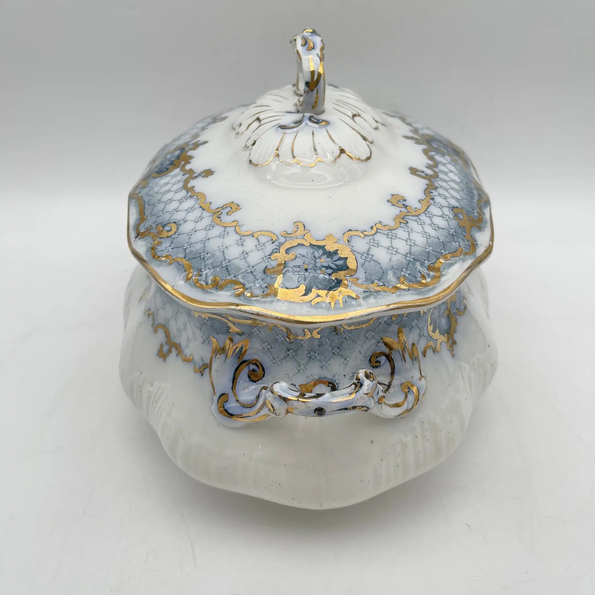 Furnivals / スープチューリン+レードル / Venice / 1900前後 / 陶器 / イギリス / ロカイユ, スクロール, ラティスワーク / [アンティーク]