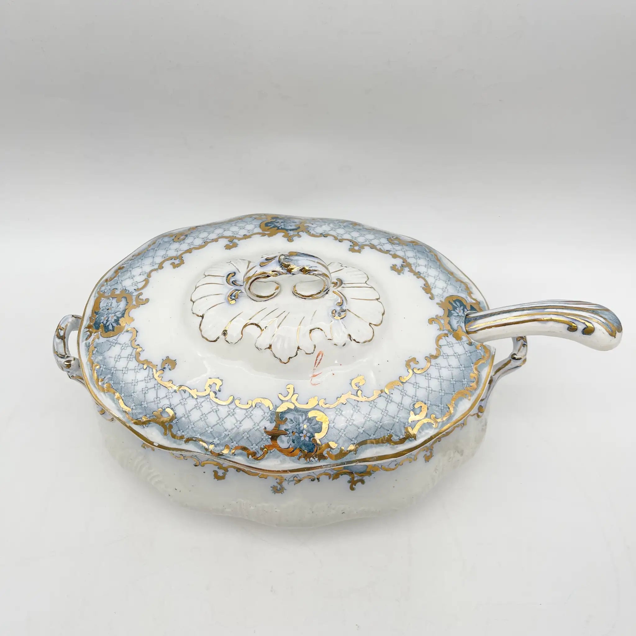 Furnivals / スープチューリン+レードル / Venice / 1900前後 / 陶器 / イギリス / ロカイユ, スクロール, ラティスワーク / [アンティーク]