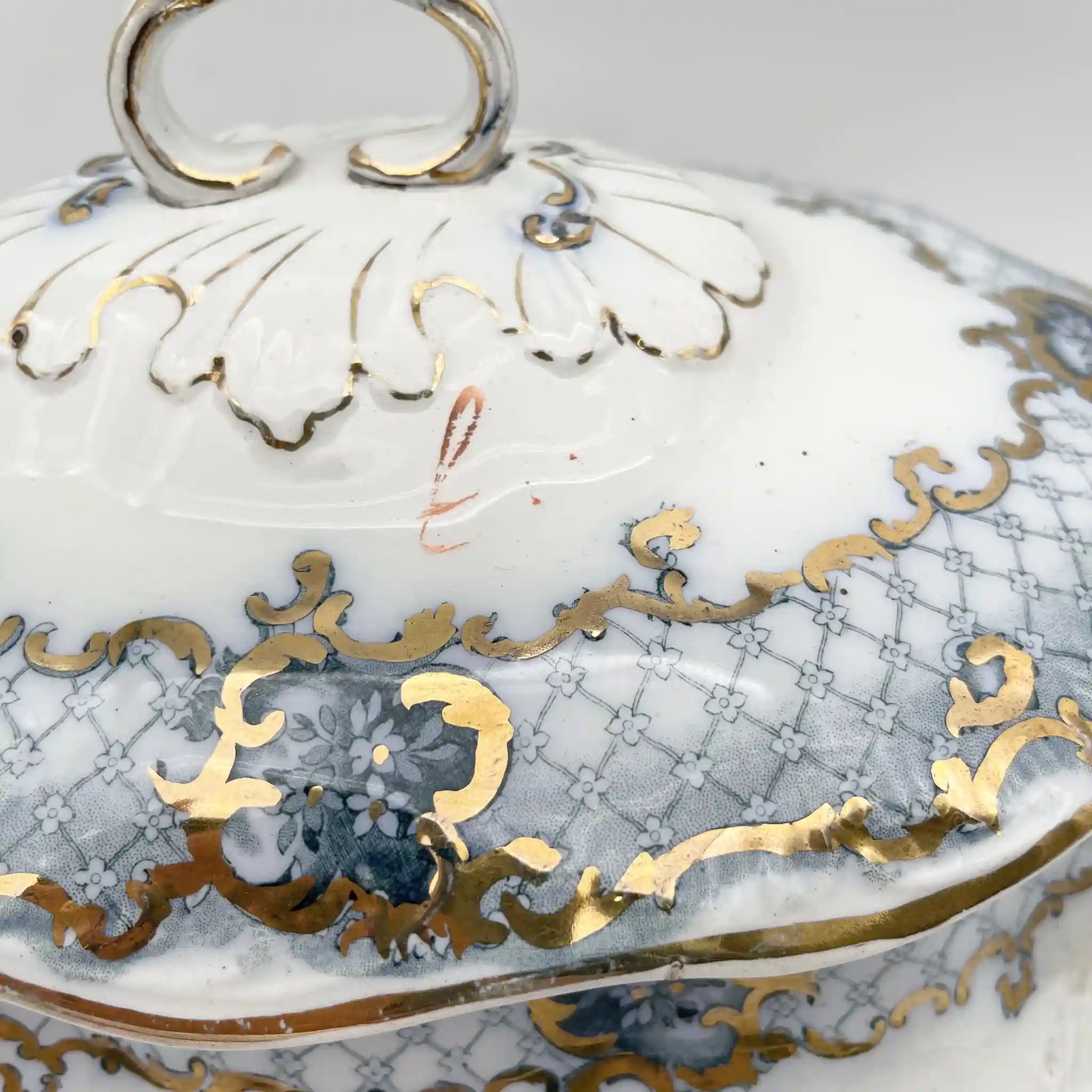 Furnivals / スープチューリン+レードル / Venice / 1900前後 / 陶器 / イギリス / ロカイユ, スクロール, ラティスワーク / [アンティーク]