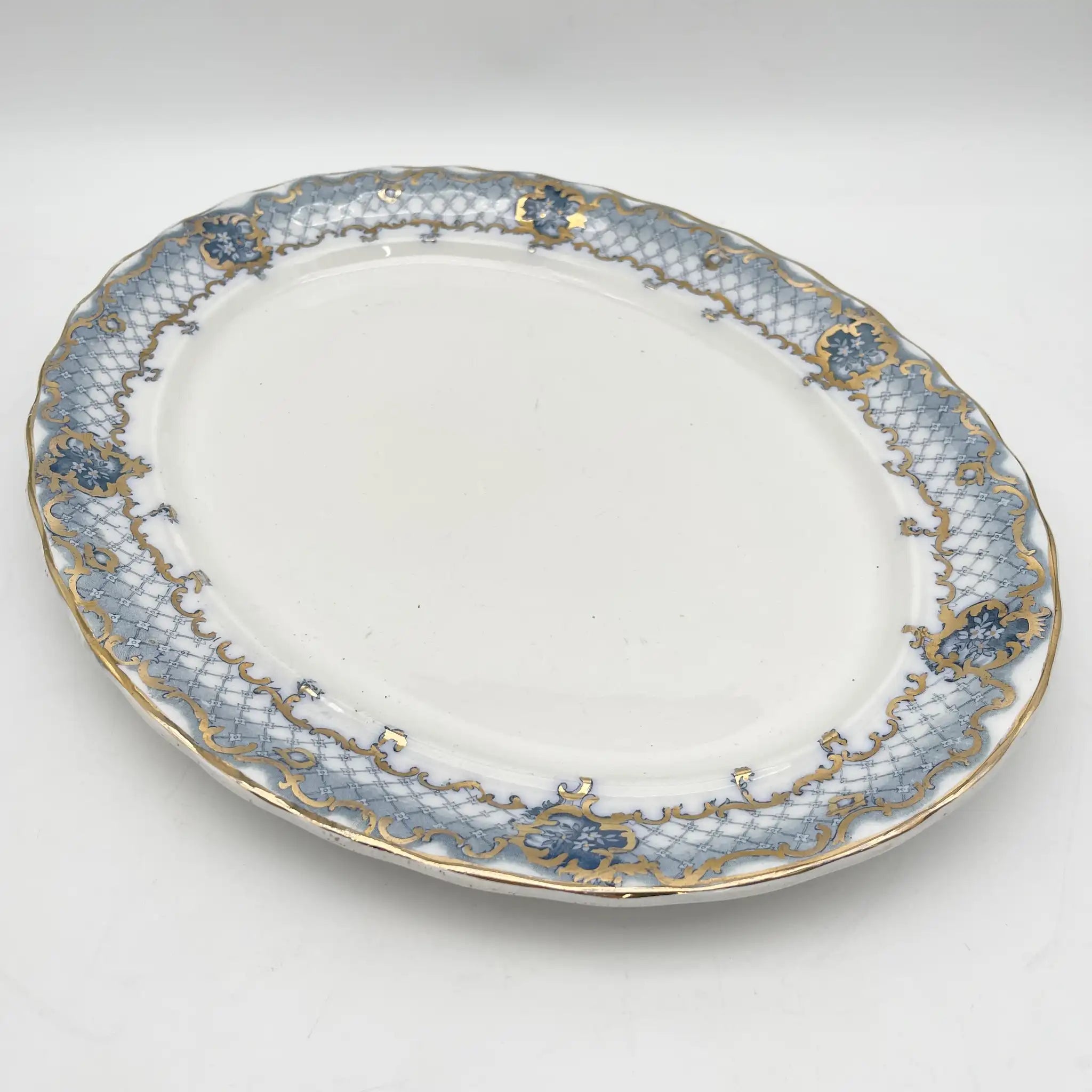 Furnivals / オーバルプラター (大皿) / Venice / 1900前後 / 陶器 / イギリス / ロカイユ, スクロール, ラティスワーク / [アンティーク]