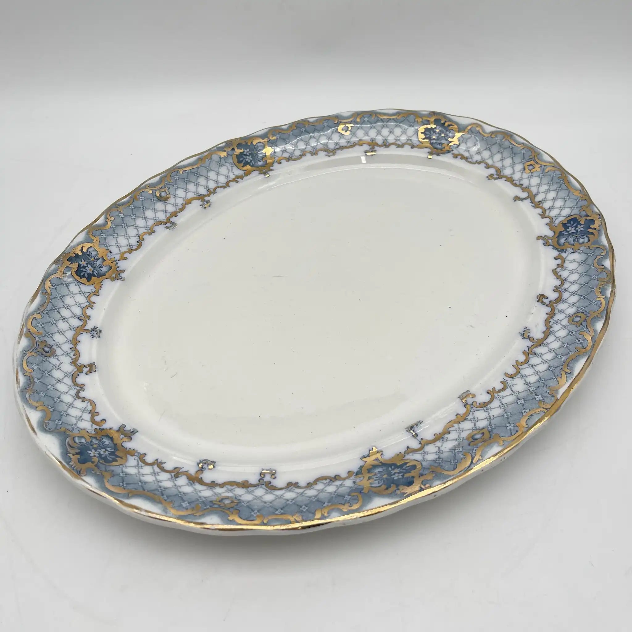 Furnivals / オーバルプラター (大皿) / Venice / 1900前後 / 陶器 / イギリス / ロカイユ, スクロール, ラティスワーク / [アンティーク]