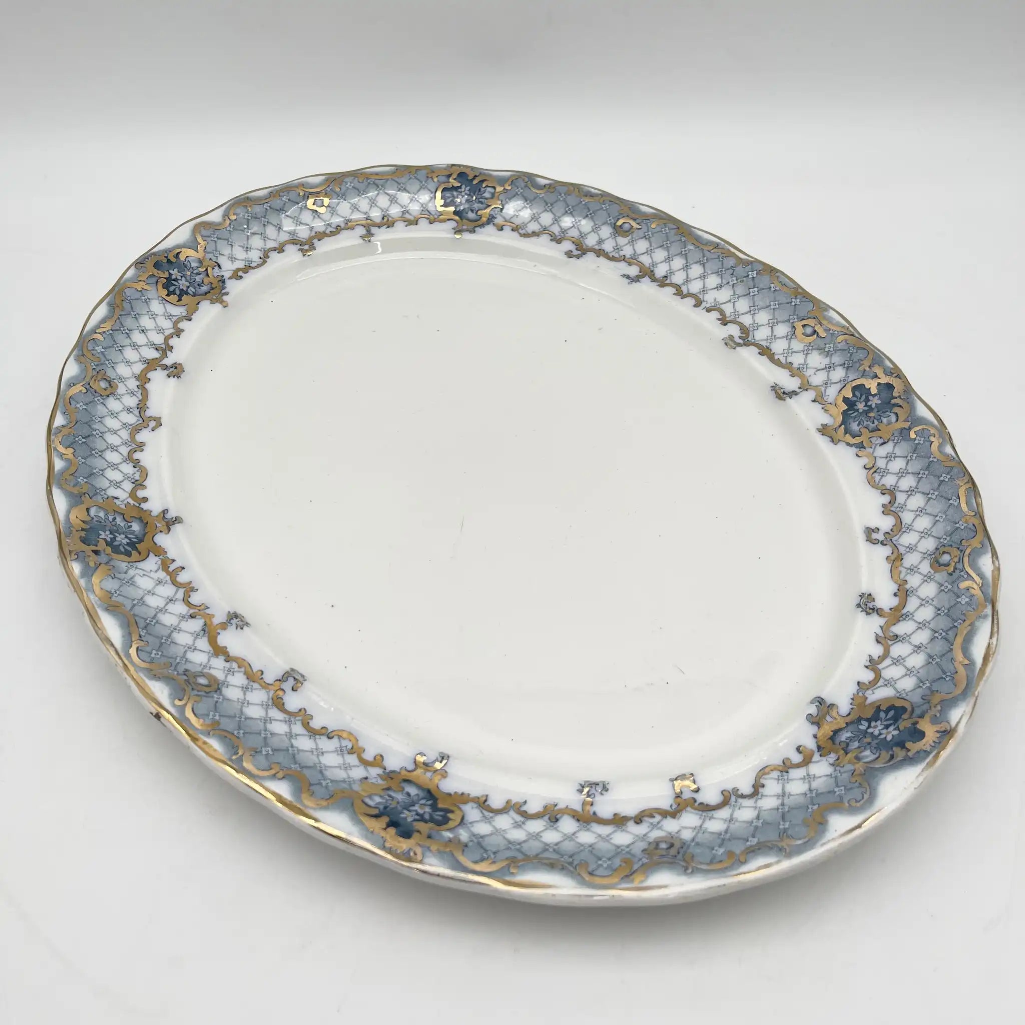 Furnivals / オーバルプラター (大皿) / Venice / 1900前後 / 陶器 / イギリス / ロカイユ, スクロール, ラティスワーク / [アンティーク]