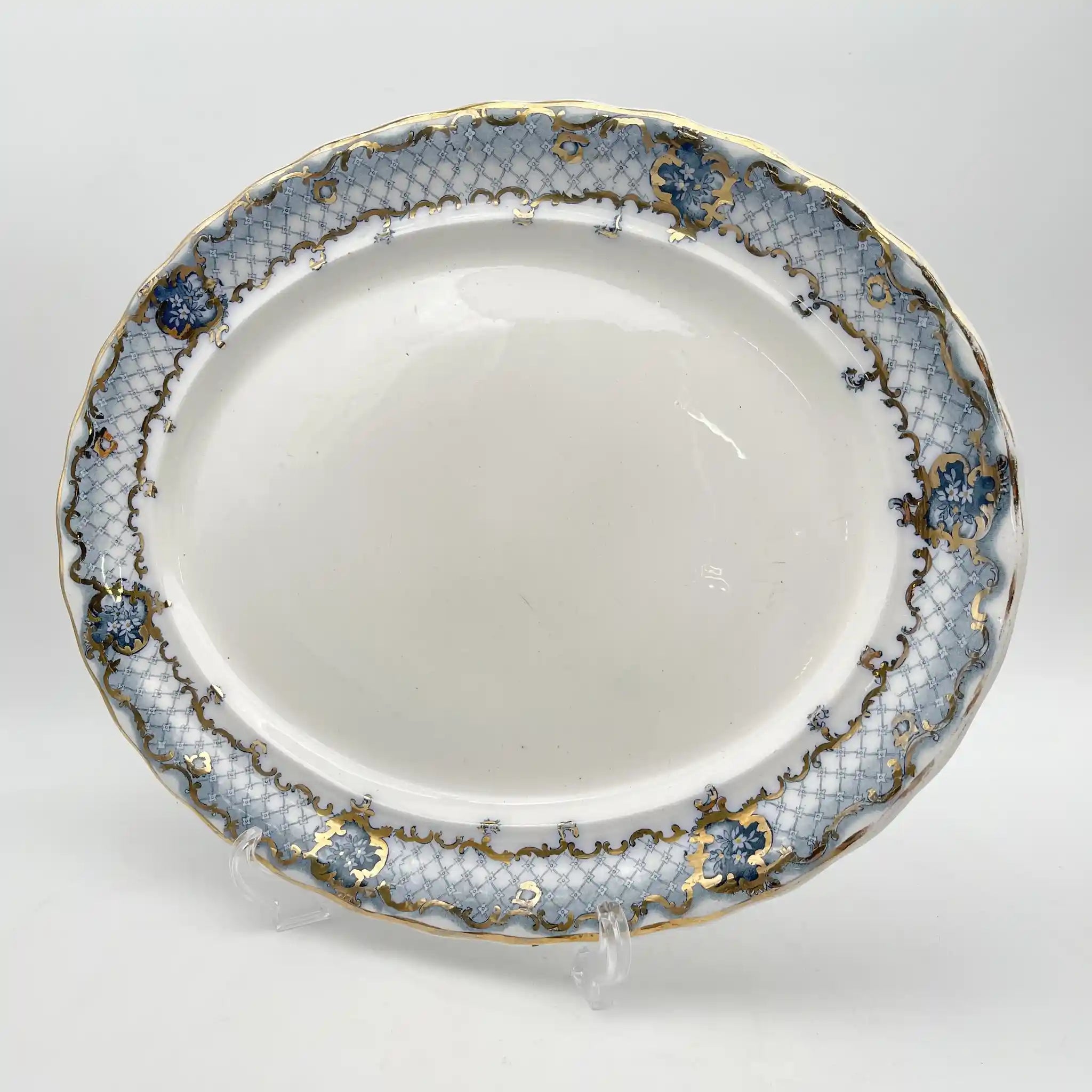 Furnivals / オーバルプラター (大皿) / Venice / 1900前後 / 陶器 / イギリス / ロカイユ, スクロール, ラティスワーク / [アンティーク]