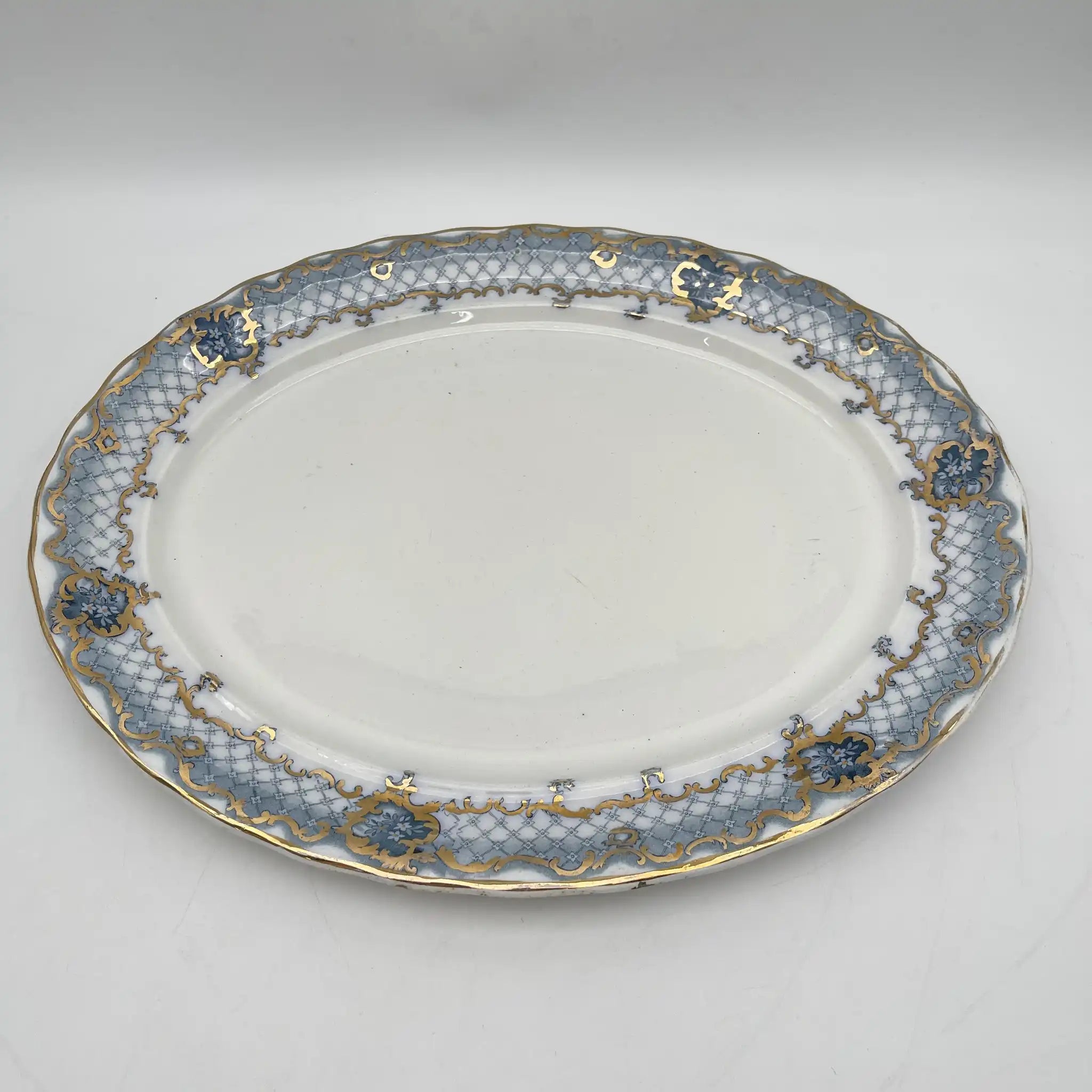 Furnivals / オーバルプラター (大皿) / Venice / 1900前後 / 陶器 / イギリス / ロカイユ, スクロール, ラティスワーク / [アンティーク]