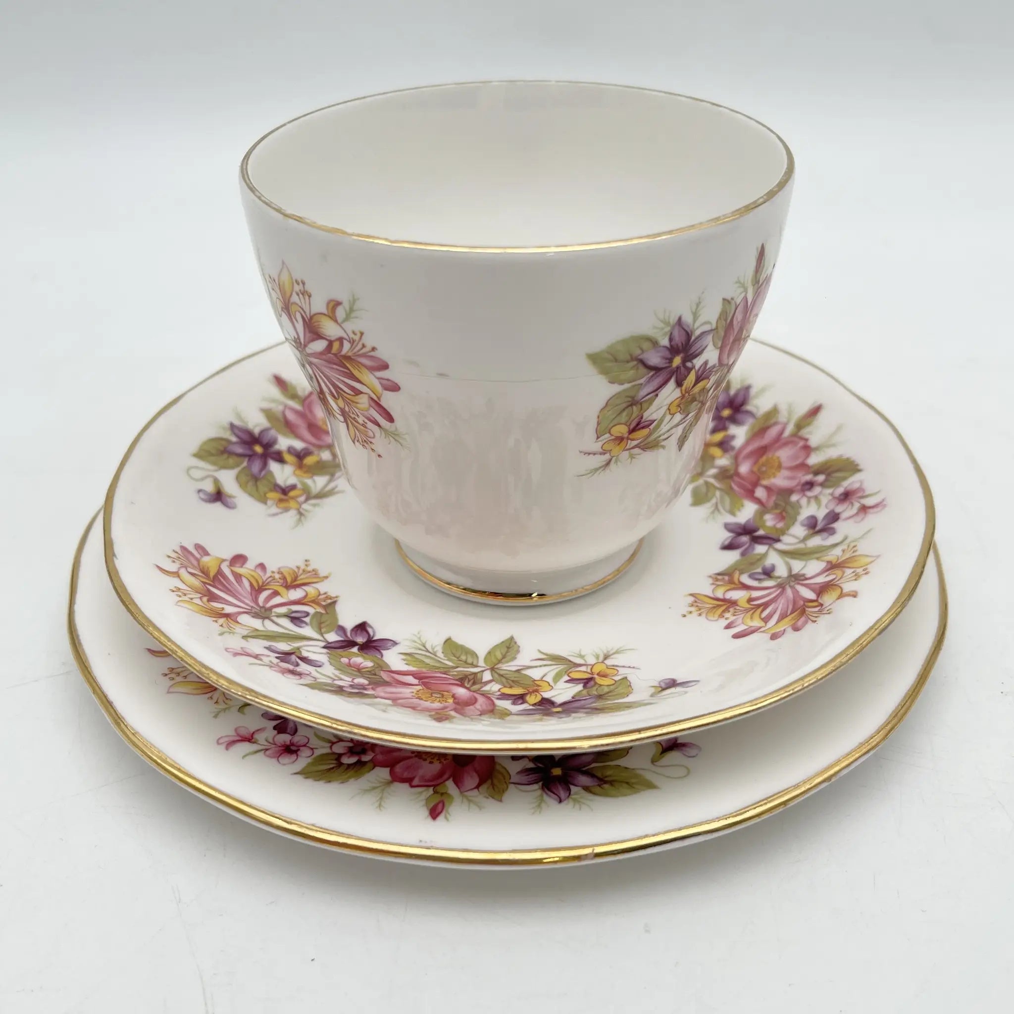【复古】三重奏（茶杯&茶托+甜点盘）2p