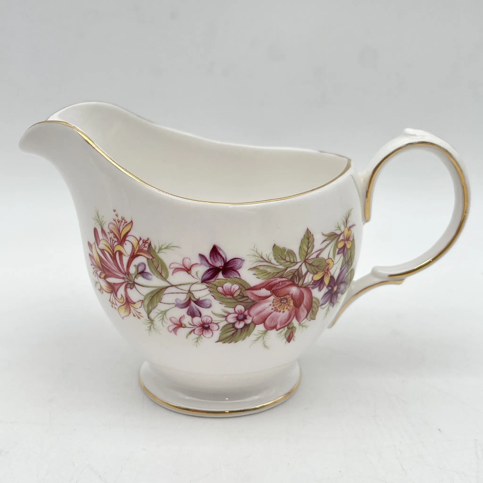 Colclough / クリーマー / 推定20C中期 / Bone China / イギリス / ハニーサックル, 金彩 / [ビンテージ]
