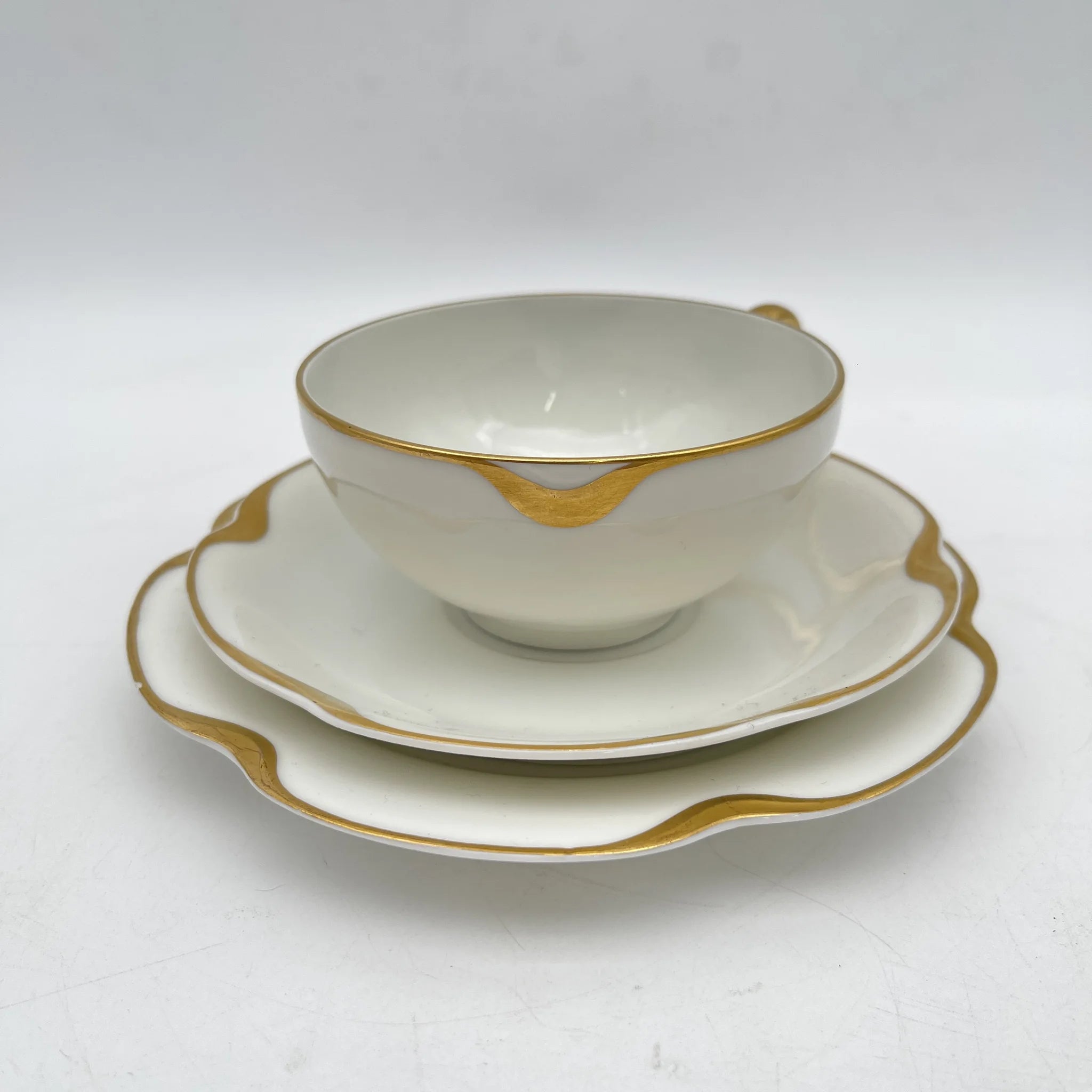 Haviland / トリオ+ソーサー / リモージュ磁器 / 20C前期 / 磁器 / フランス / 金彩 / [アンティーク]