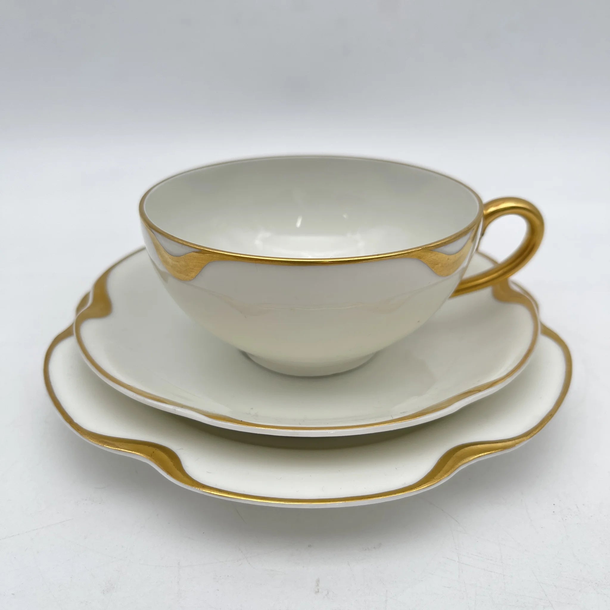 Haviland / トリオ+ソーサー / リモージュ磁器 / 20C前期 / 磁器 / フランス / 金彩 / [アンティーク]