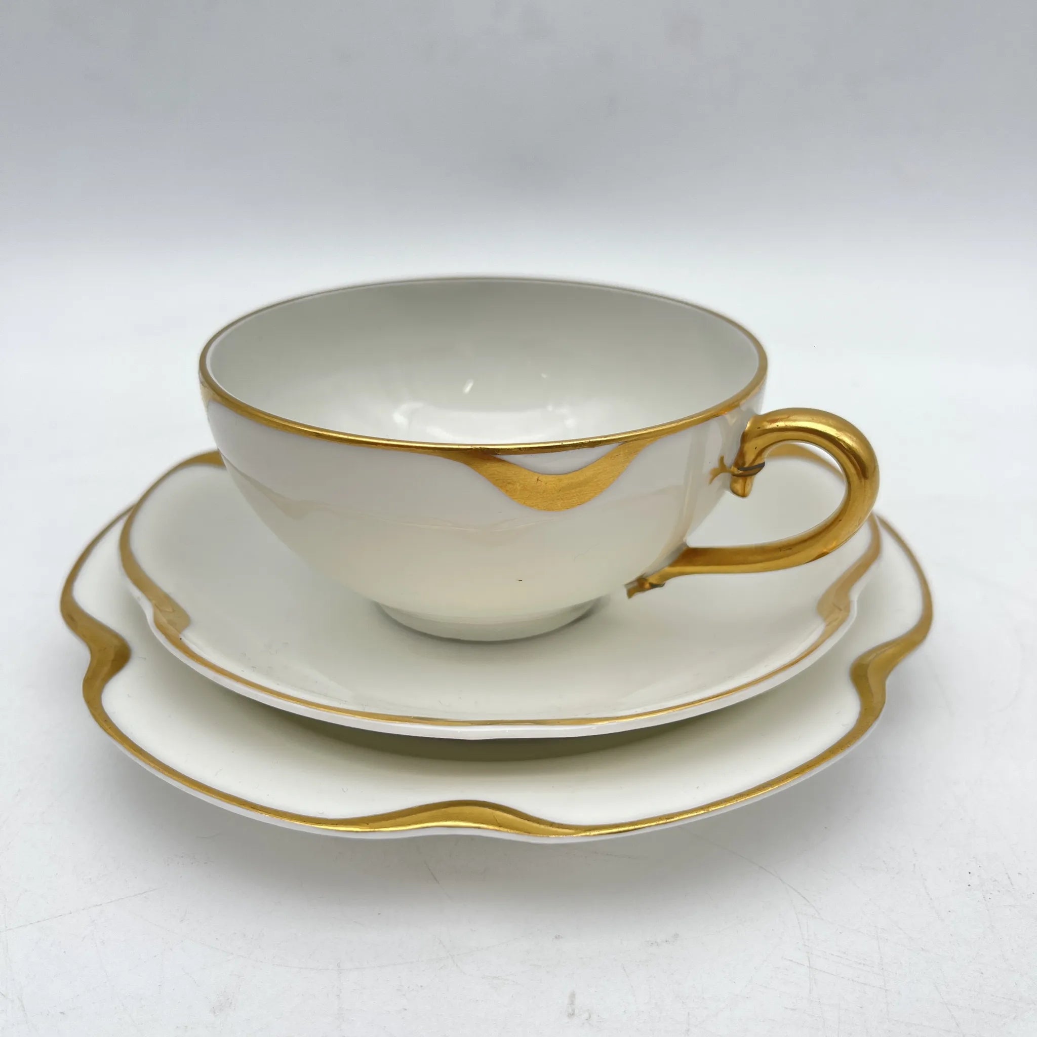 Haviland / トリオ+ソーサー / リモージュ磁器 / 20C前期 / 磁器 / フランス / 金彩 / [アンティーク]