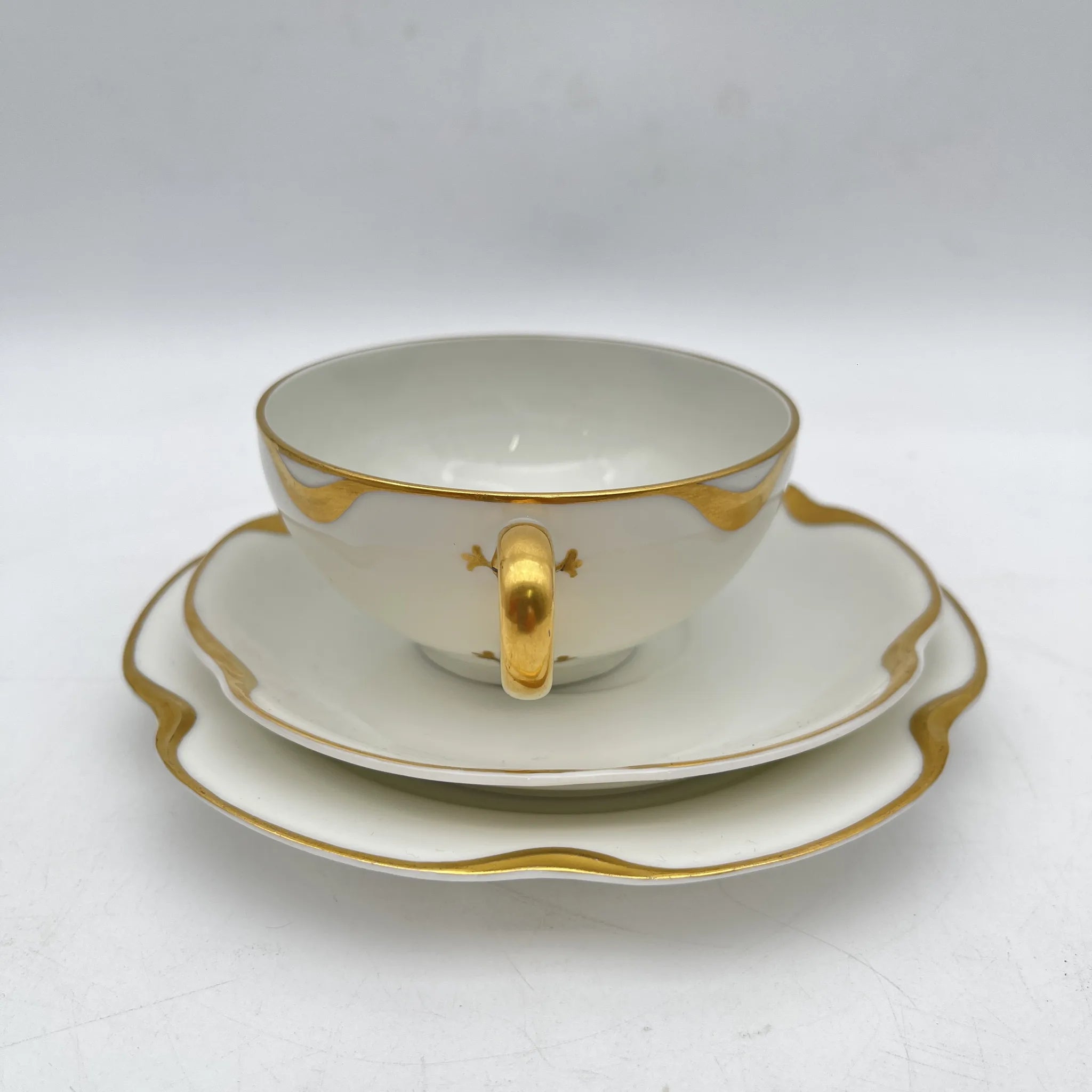 Haviland / トリオ+ソーサー / リモージュ磁器 / 20C前期 / 磁器 / フランス / 金彩 / [アンティーク]