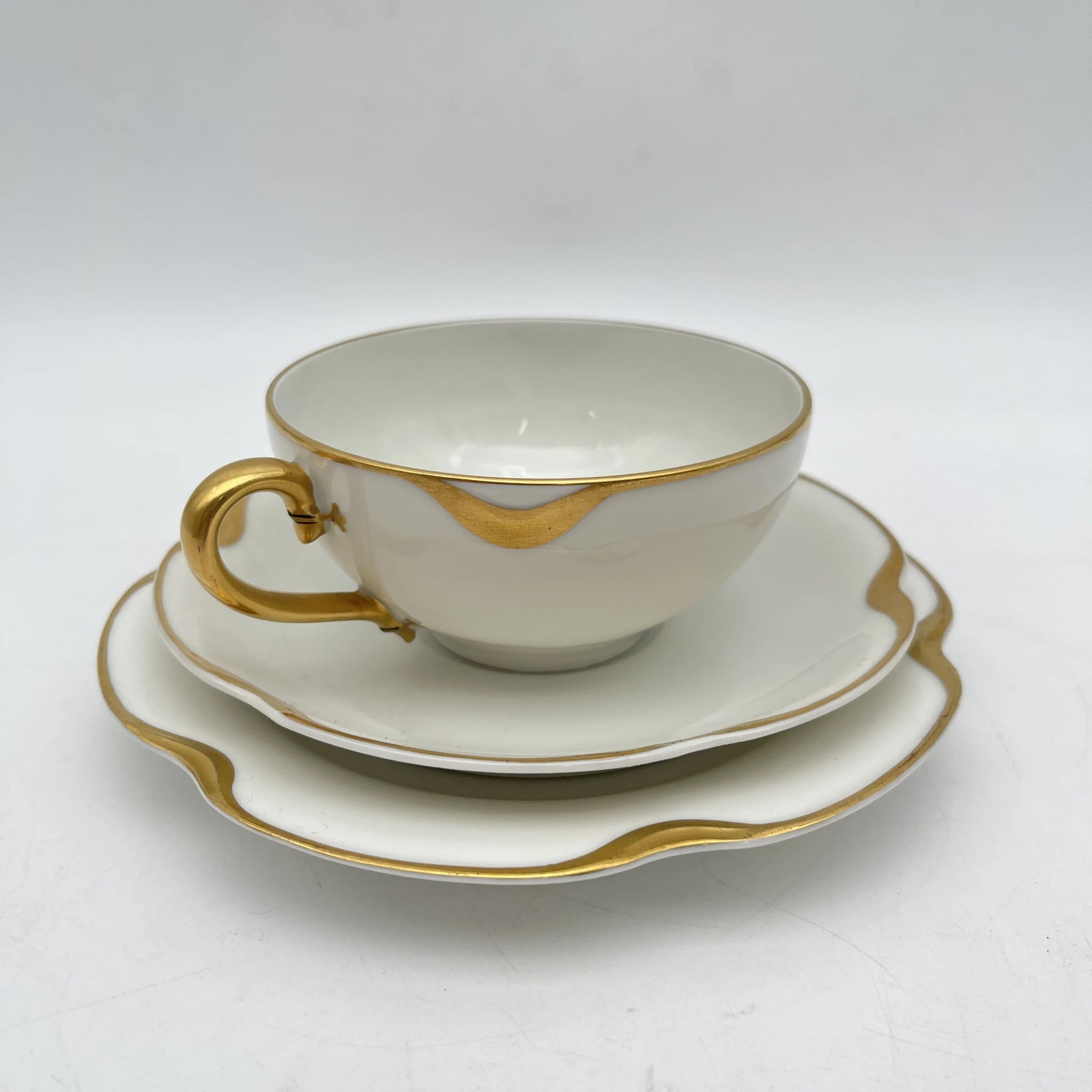 Haviland / トリオ+ソーサー / リモージュ磁器 / 20C前期 / 磁器 / フランス / 金彩 / [アンティーク]