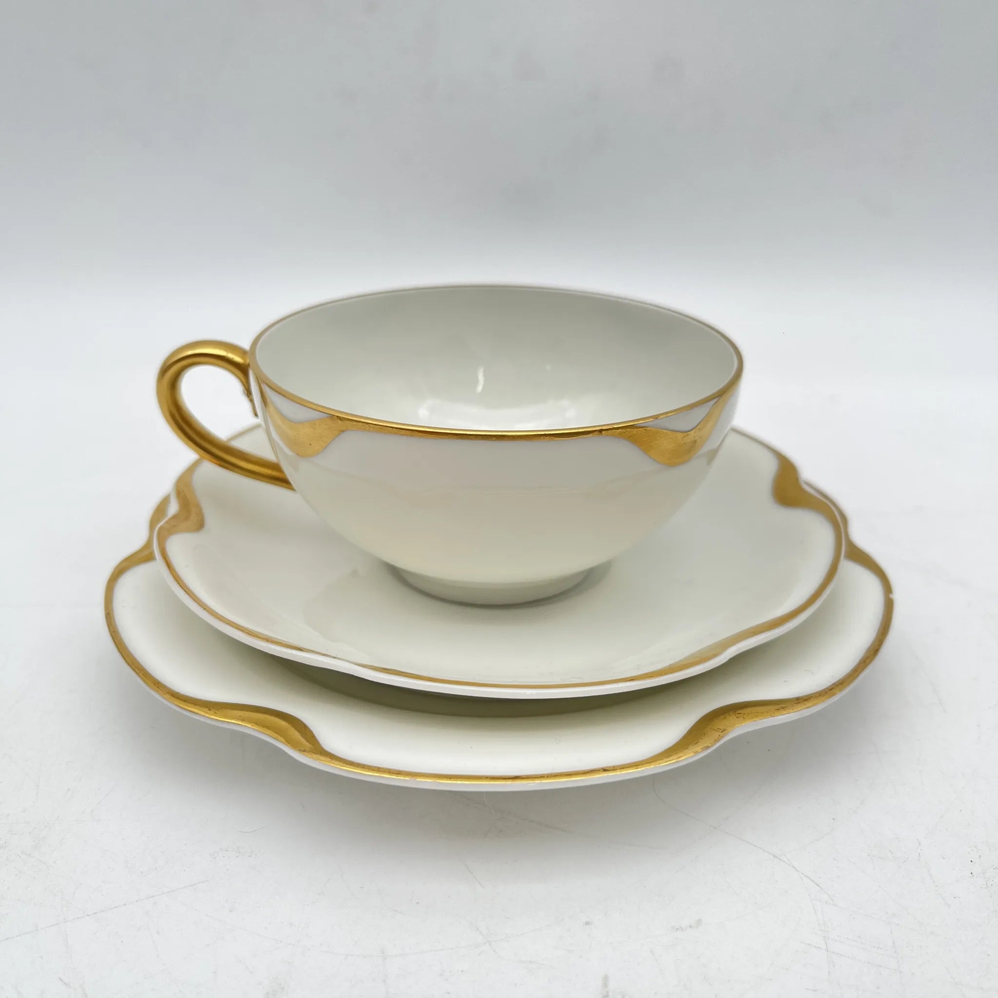 Haviland / トリオ+ソーサー / リモージュ磁器 / 20C前期 / 磁器 / フランス / 金彩 / [アンティーク]