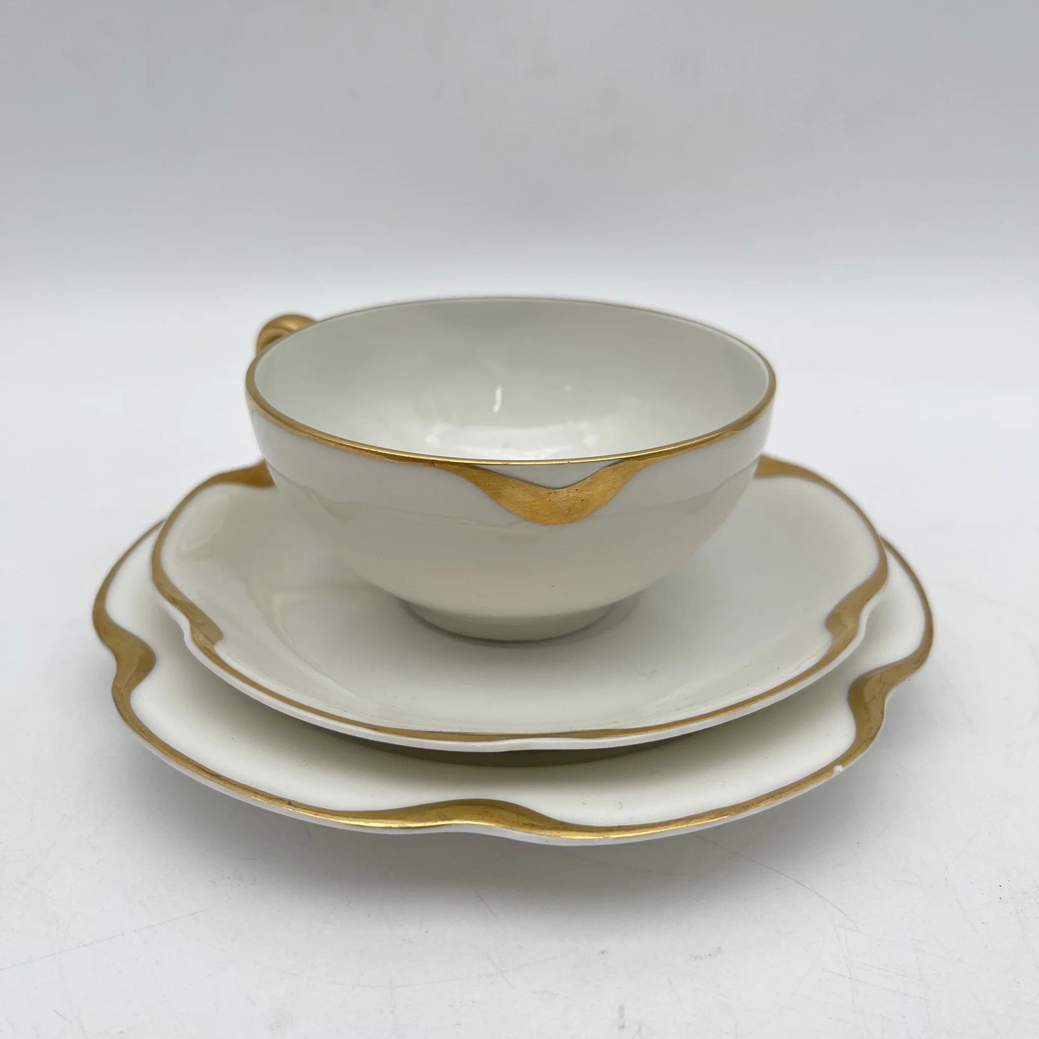 Haviland / トリオ+ソーサー / リモージュ磁器 / 20C前期 / 磁器 / フランス / 金彩 / [アンティーク]
