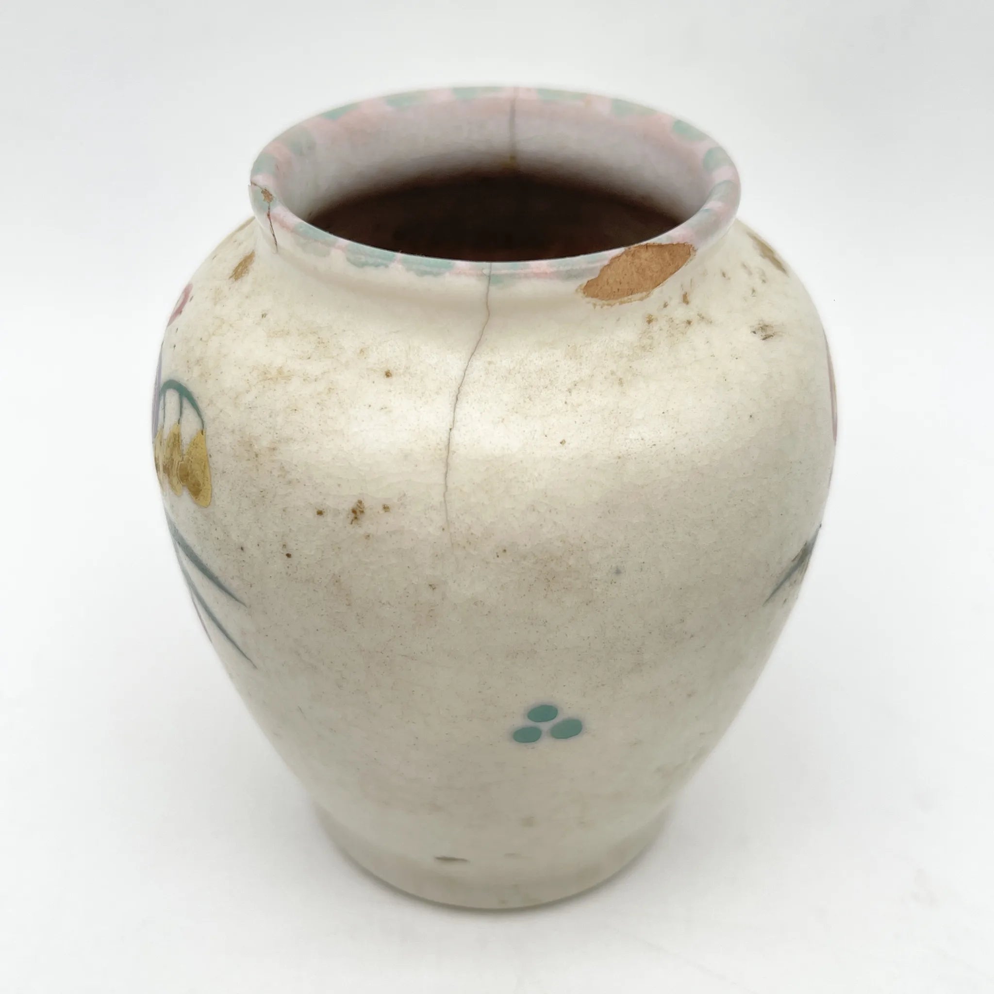 Poole Pottery / 花瓶(フラワーベース) / 20C前中期 / 陶器 / イギリス / ハンドペイント / [アンティーク]