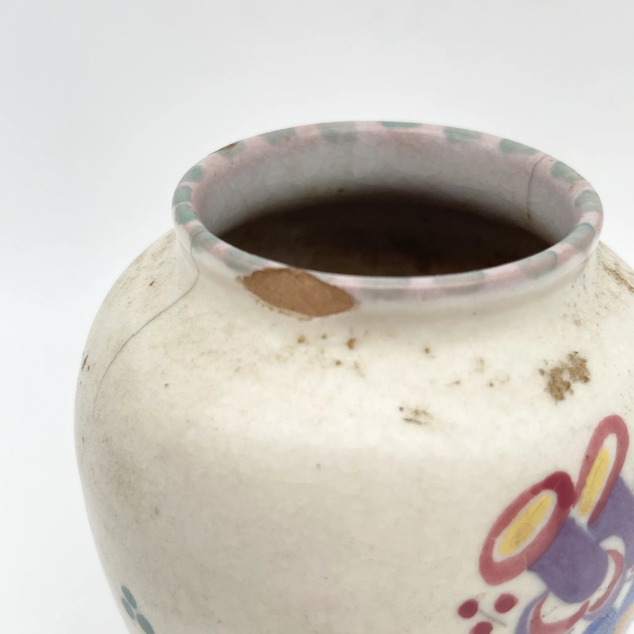 Poole Pottery / 花瓶(フラワーベース) / 20C前中期 / 陶器 / イギリス / ハンドペイント / [アンティーク]