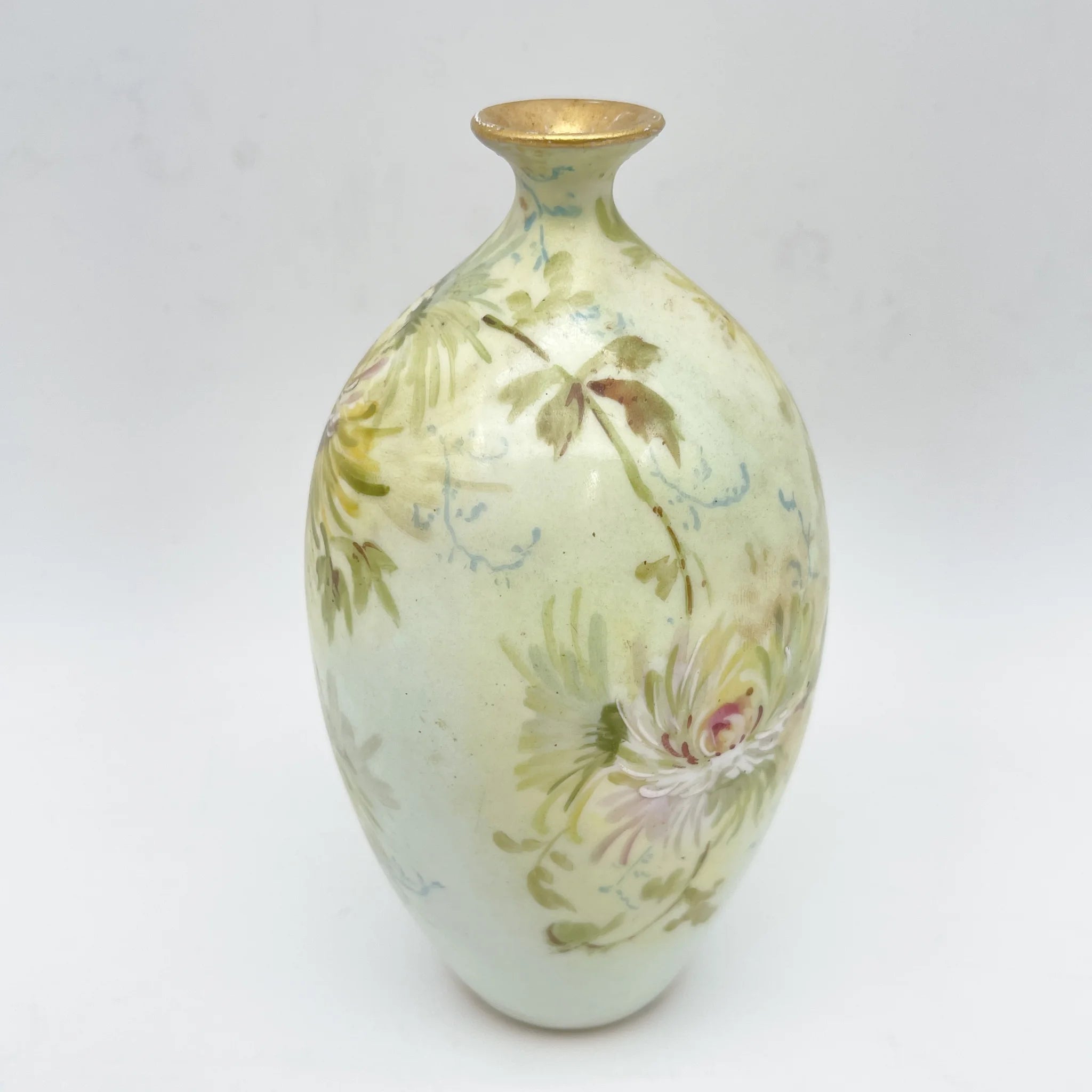 Rudolstadt Straus / 花瓶(フラワーベース) / アール・ヌーヴォー / 20C前期 / 陶器 / ドイツ / ハンドペイント / [アンティーク]