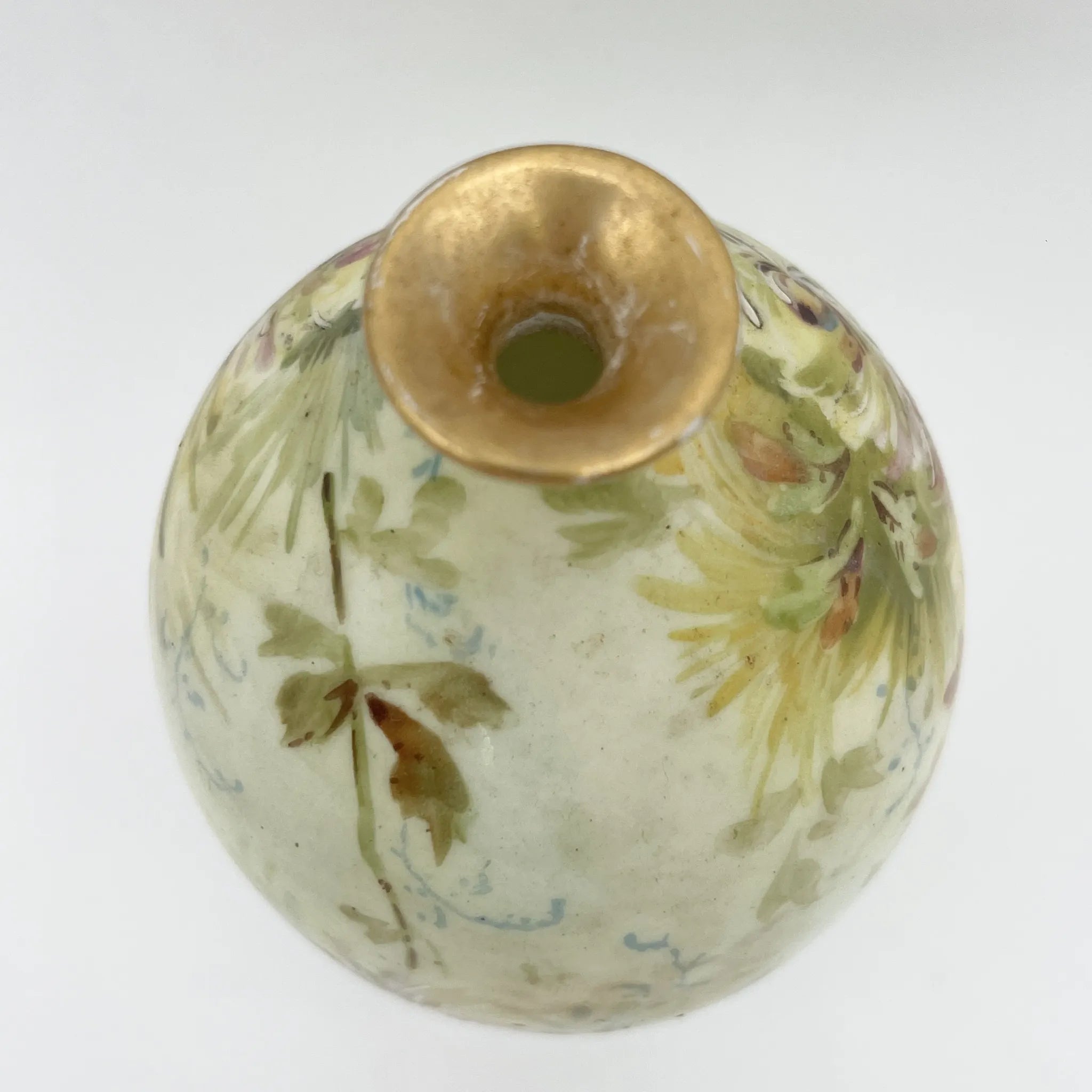 Rudolstadt Straus / 花瓶(フラワーベース) / アール・ヌーヴォー / 20C前期 / 陶器 / ドイツ / ハンドペイント / [アンティーク]