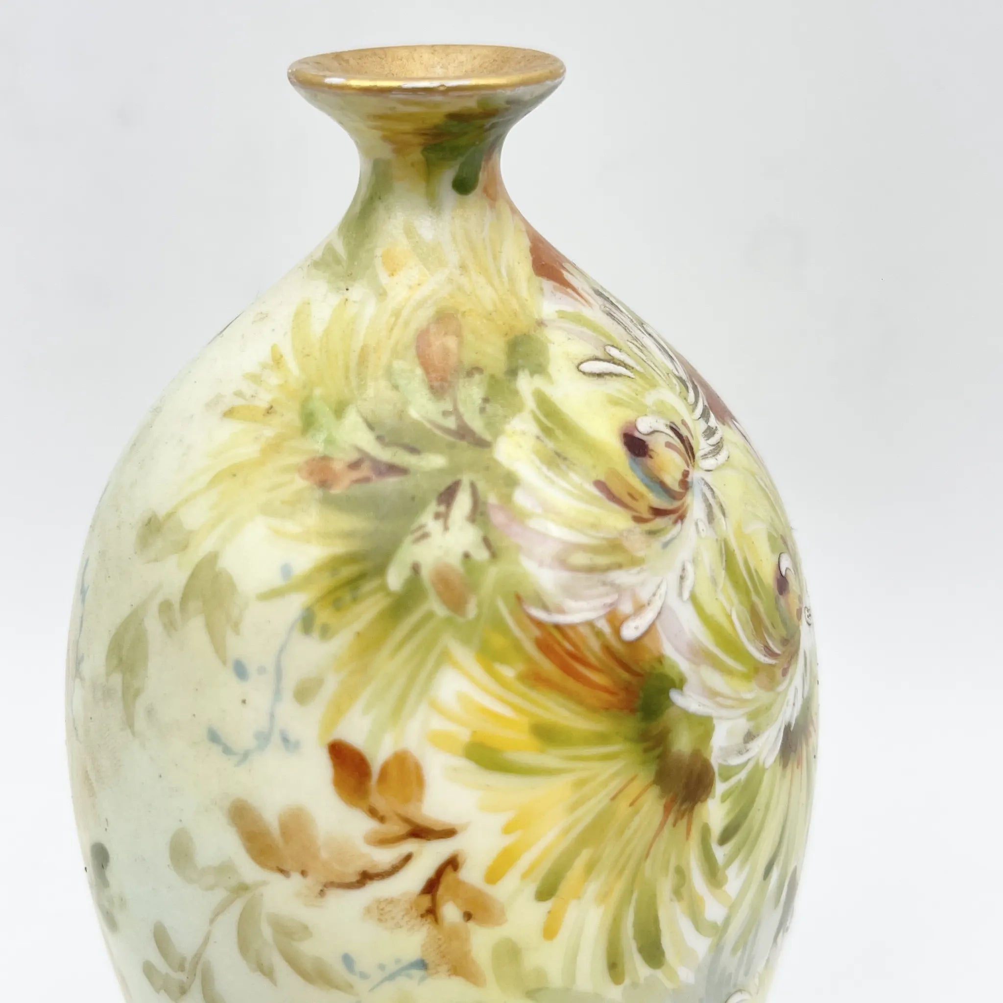 Rudolstadt Straus / 花瓶(フラワーベース) / アール・ヌーヴォー / 20C前期 / 陶器 / ドイツ / ハンドペイント / [アンティーク]