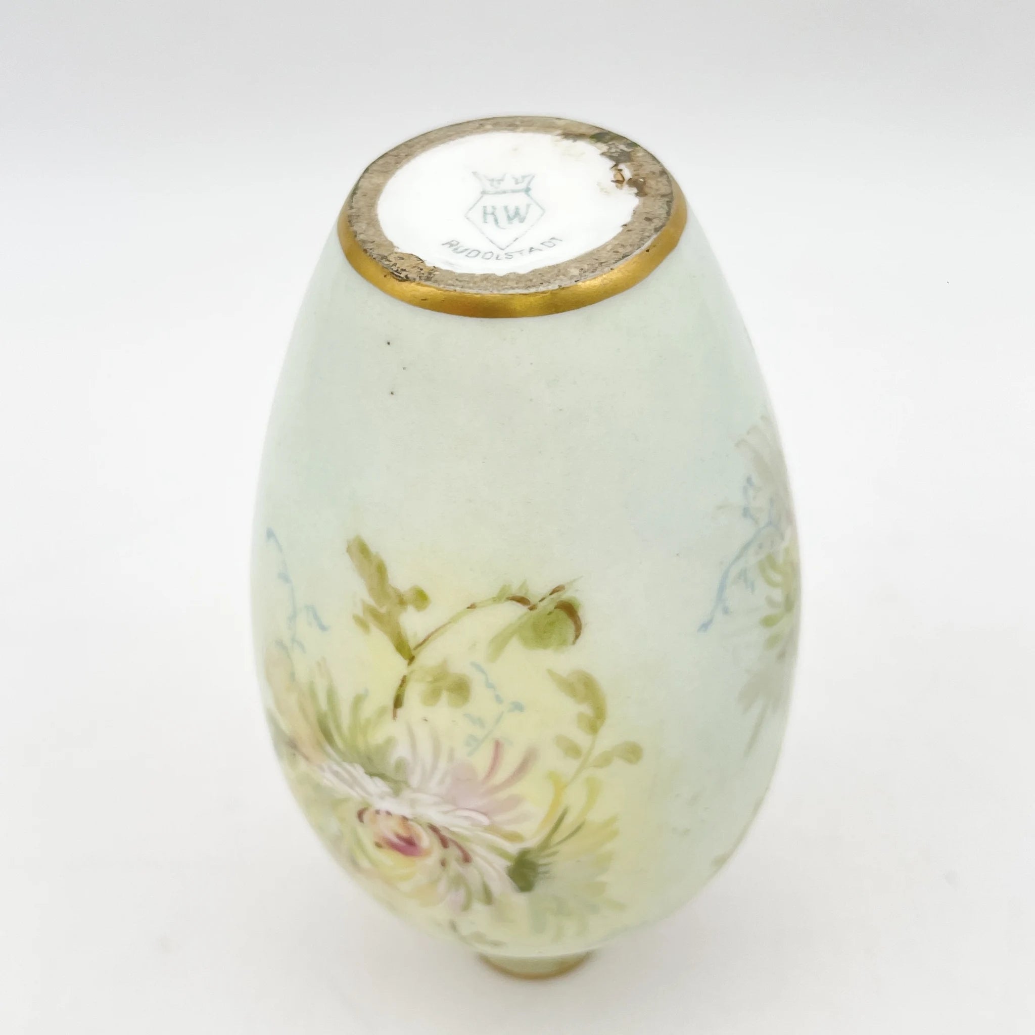 Rudolstadt Straus / 花瓶(フラワーベース) / アール・ヌーヴォー / 20C前期 / 陶器 / ドイツ / ハンドペイント / [アンティーク]
