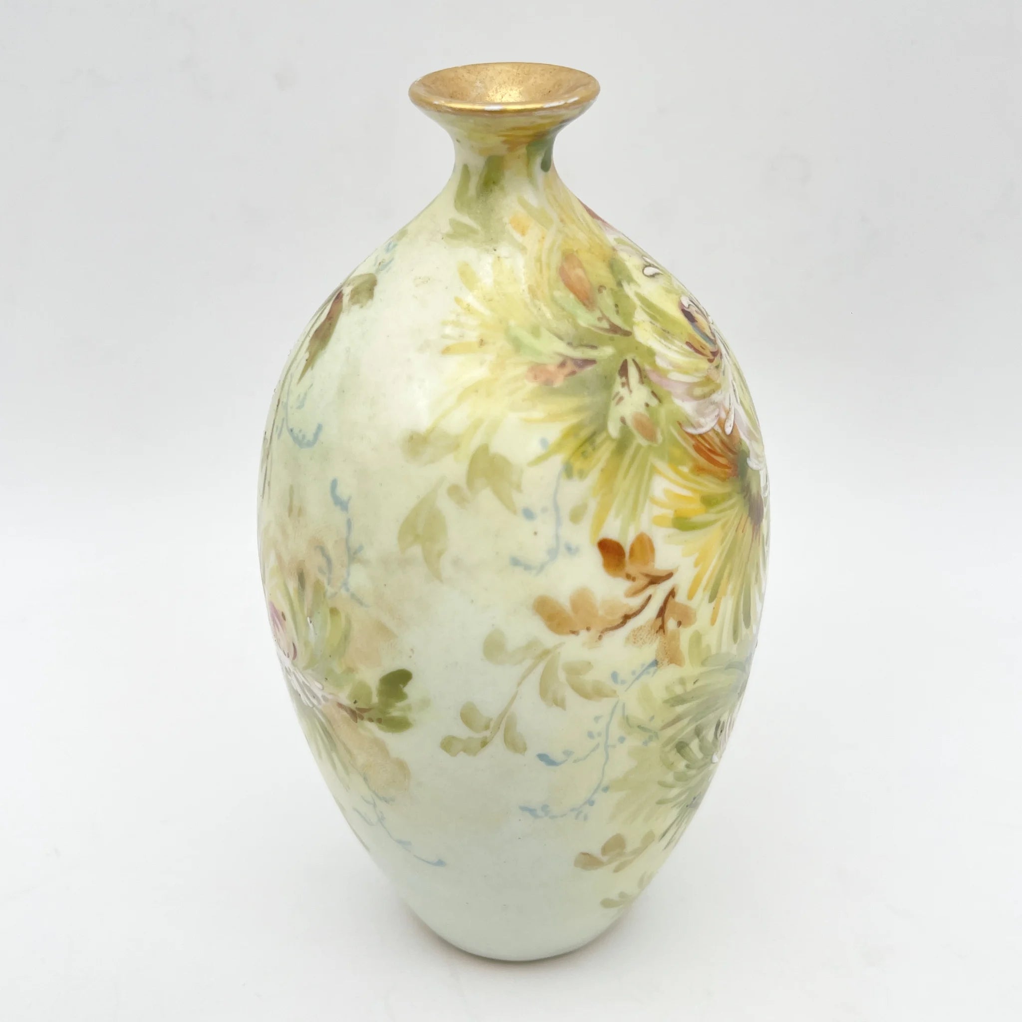 Rudolstadt Straus / 花瓶(フラワーベース) / アール・ヌーヴォー / 20C前期 / 陶器 / ドイツ / ハンドペイント / [アンティーク]