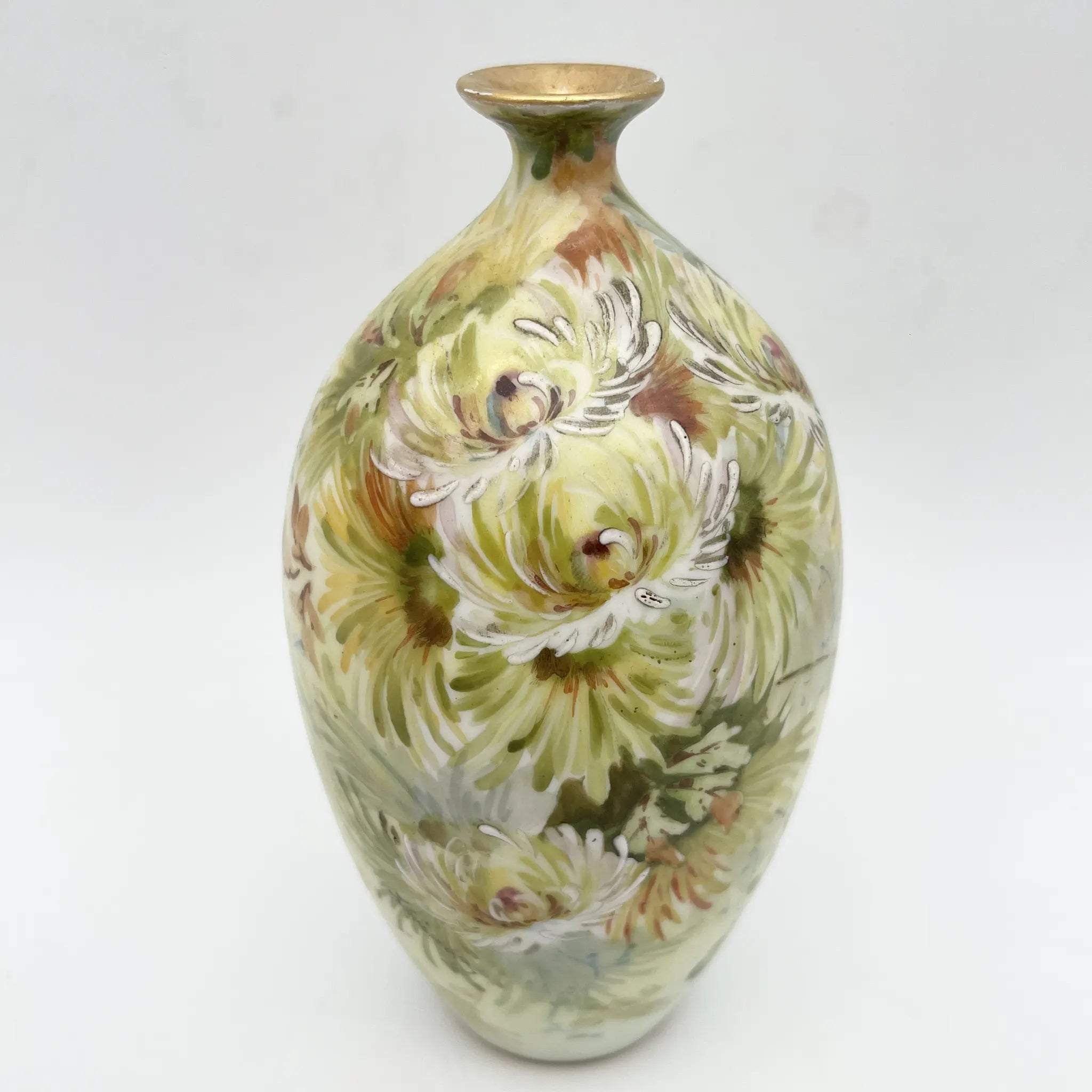 Rudolstadt Straus / 花瓶(フラワーベース) / アール・ヌーヴォー / 20C前期 / 陶器 / ドイツ / ハンドペイント / [アンティーク]