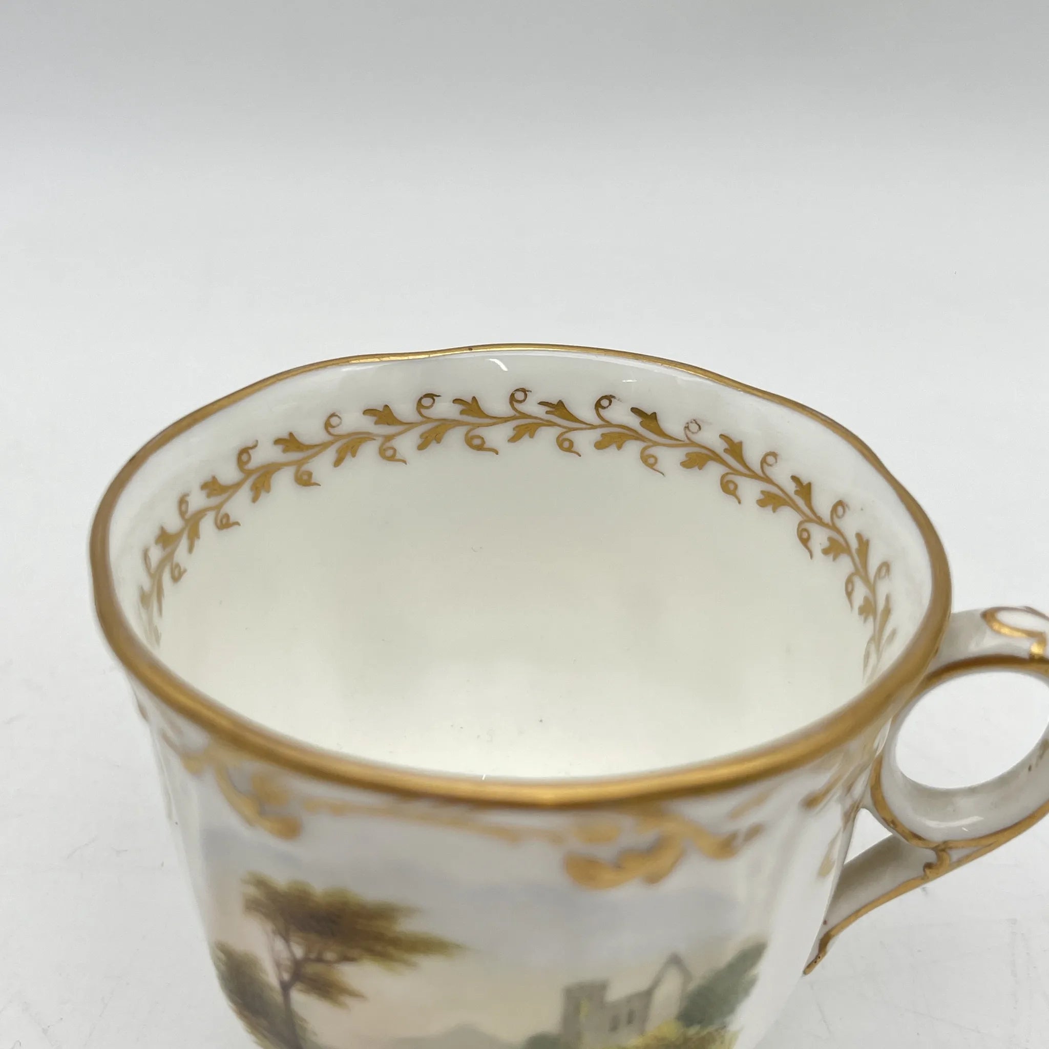 カップ&ソーサー / 1900前後 / 磁器 / イギリス / 金彩, カントリーサイド / [アンティーク]