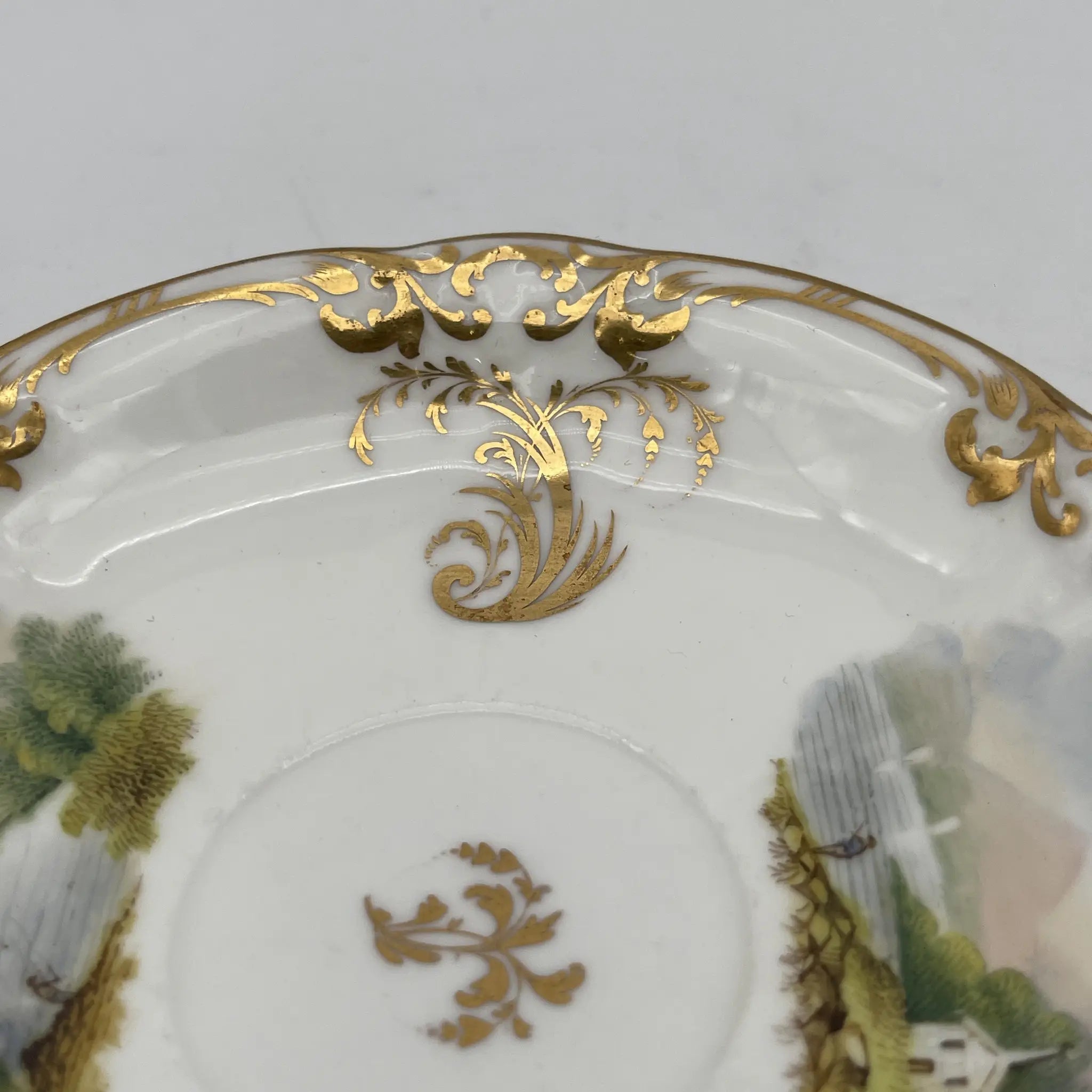 カップ&ソーサー / 1900前後 / 磁器 / イギリス / 金彩, カントリーサイド / [アンティーク]