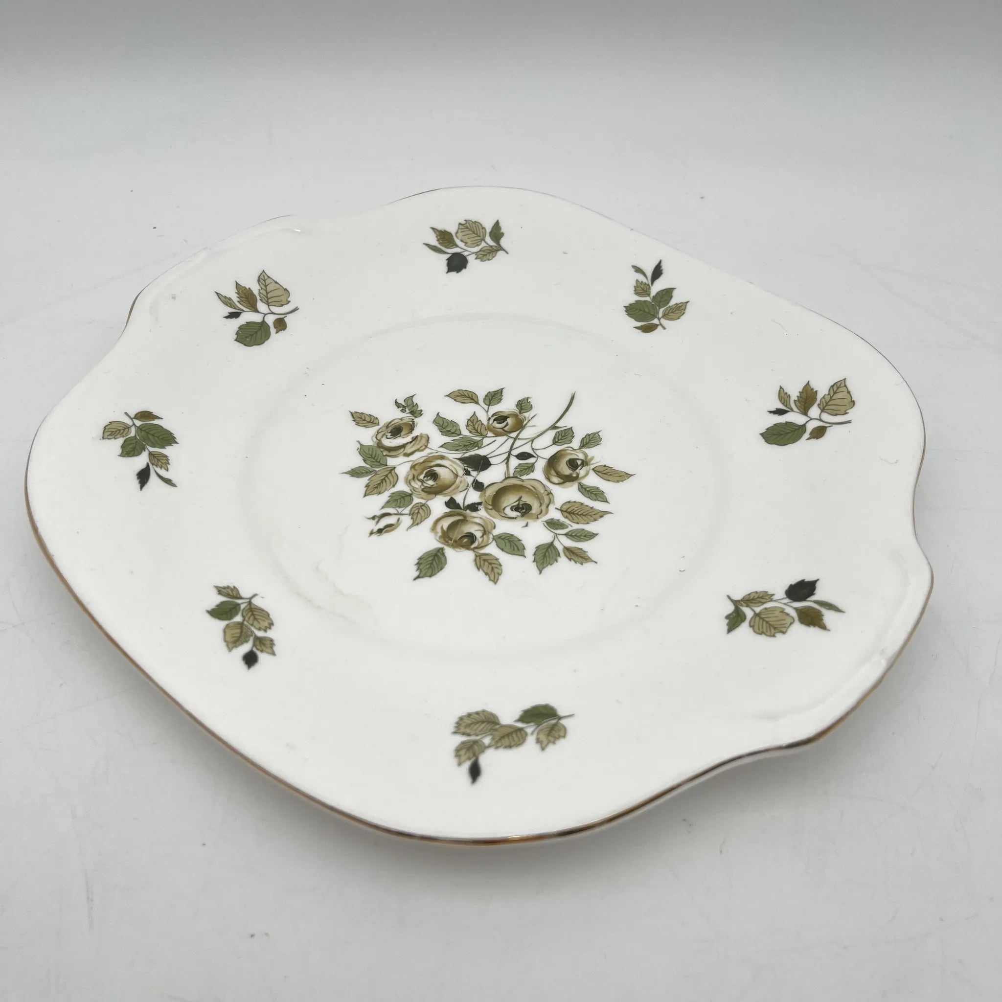Crown Staffordshire / ディナープレート(メイン皿) / 20C中期 / Fine Bone China / イギリス / 薔薇 / [アンティーク]
