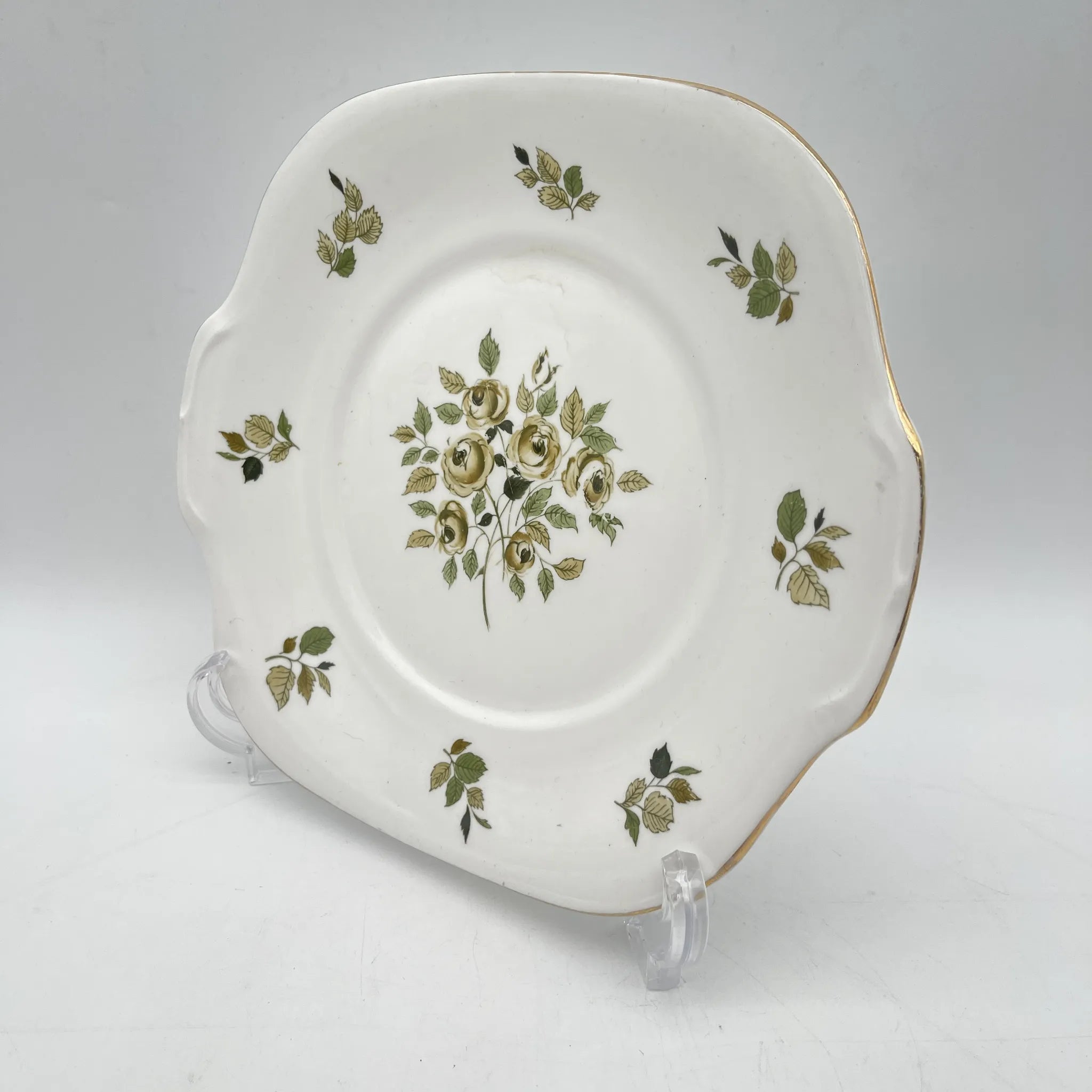 Crown Staffordshire / ディナープレート(メイン皿) / 20C中期 / Fine Bone China / イギリス / 薔薇 / [アンティーク]