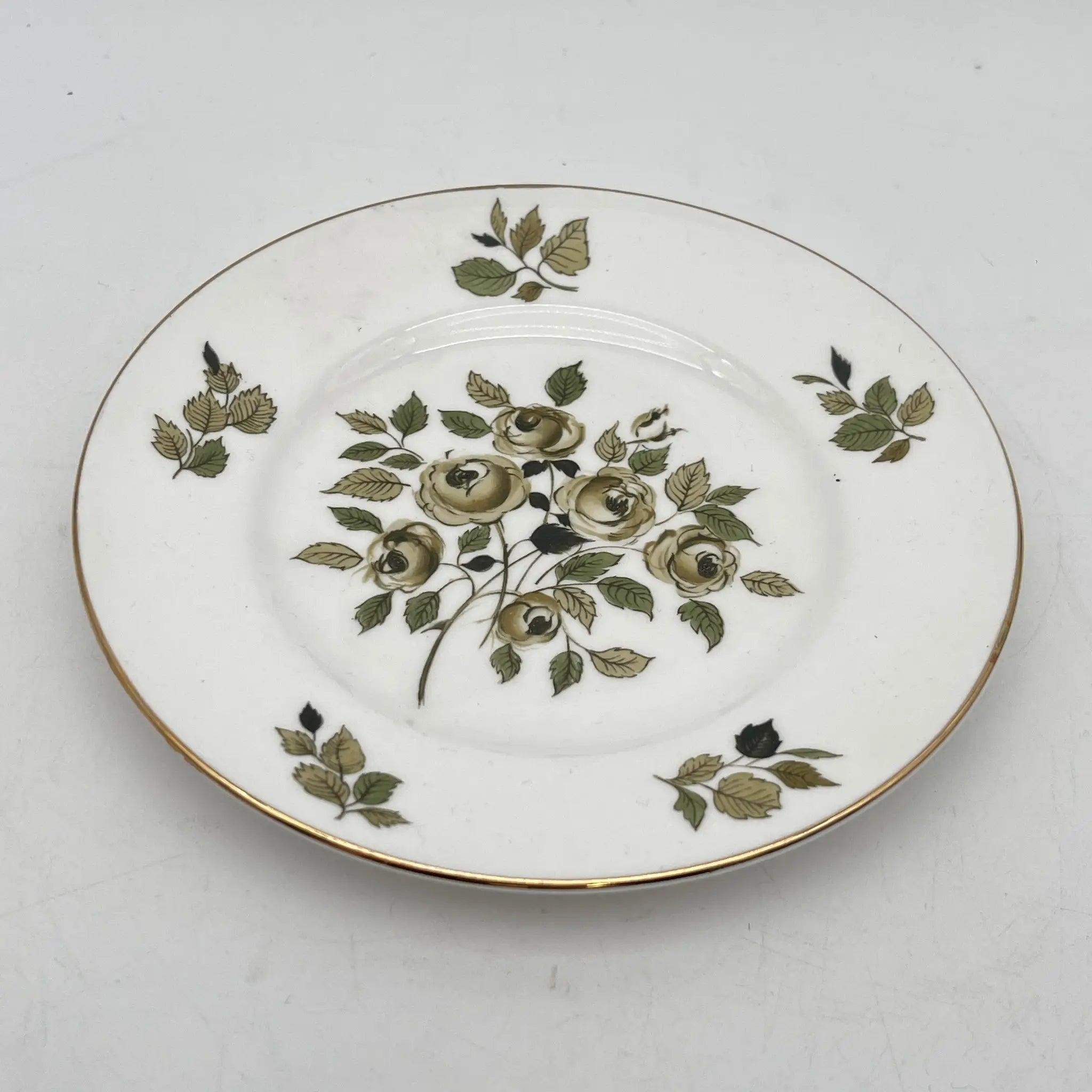 Crown Staffordshire / ブレッドプレート(小皿) / 20C中期 / Fine Bone China / イギリス / 薔薇 / [アンティーク]