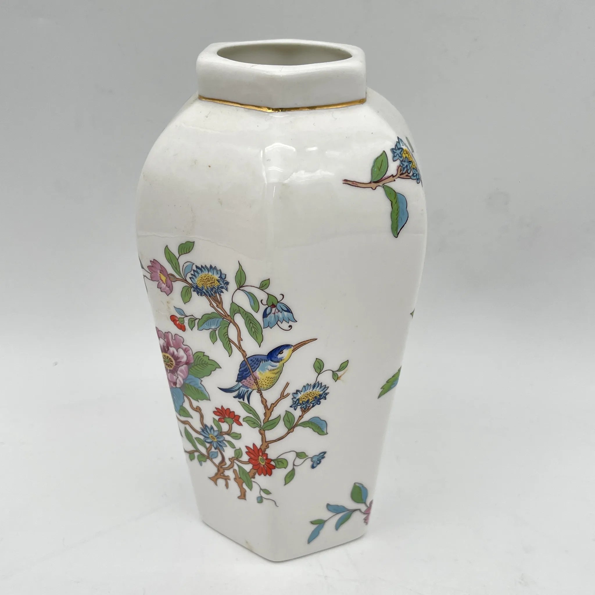 Aynsley(エインズレイ) / 花瓶(フラワーベース) / Pembroke / 20C後期 / Bone China / イギリス / シノワズリ / [リユース]