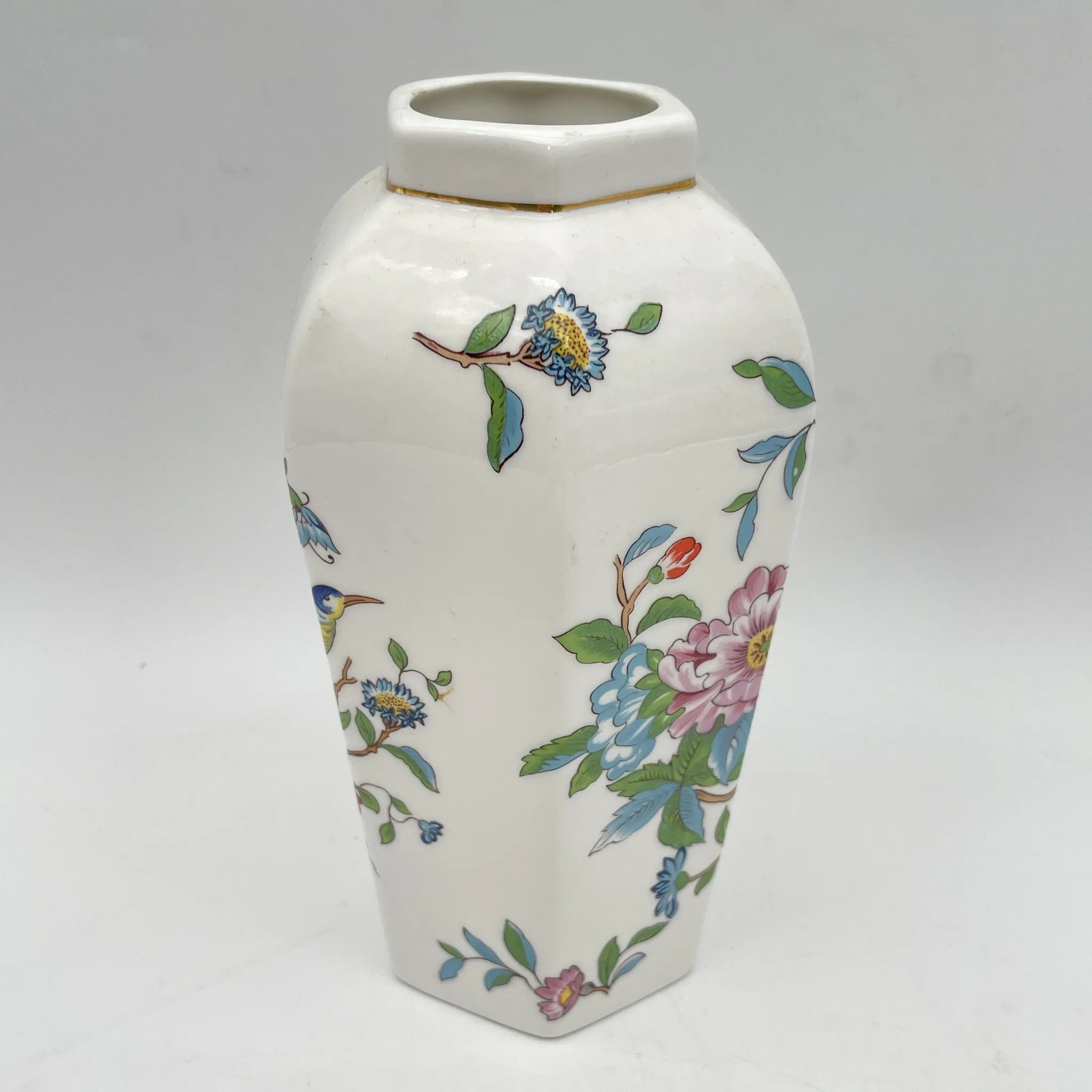 Aynsley(エインズレイ) / 花瓶(フラワーベース) / Pembroke / 20C後期 / Bone China / イギリス / シノワズリ / [リユース]
