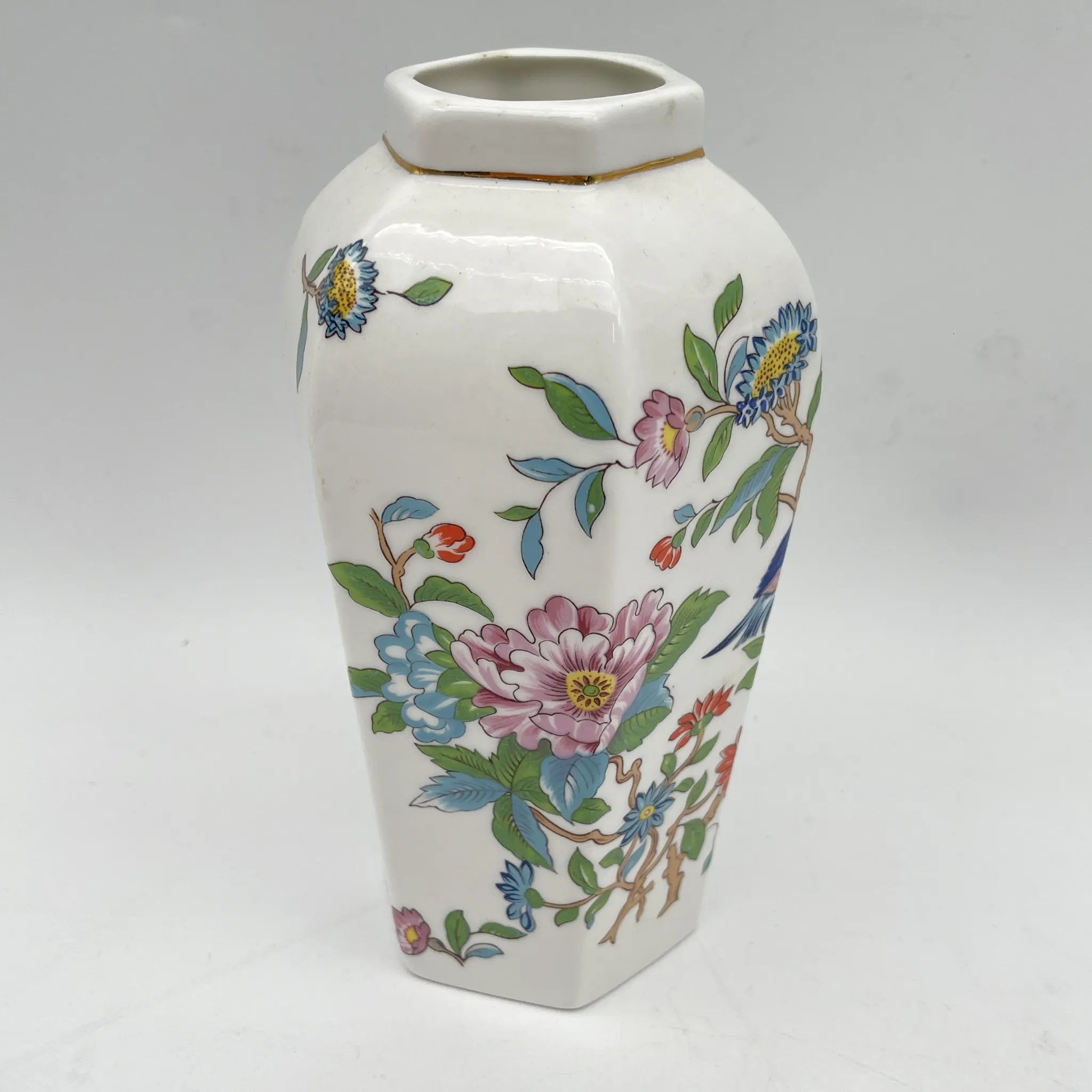 Aynsley(エインズレイ) / 花瓶(フラワーベース) / Pembroke / 20C後期 / Bone China / イギリス / シノワズリ / [リユース]
