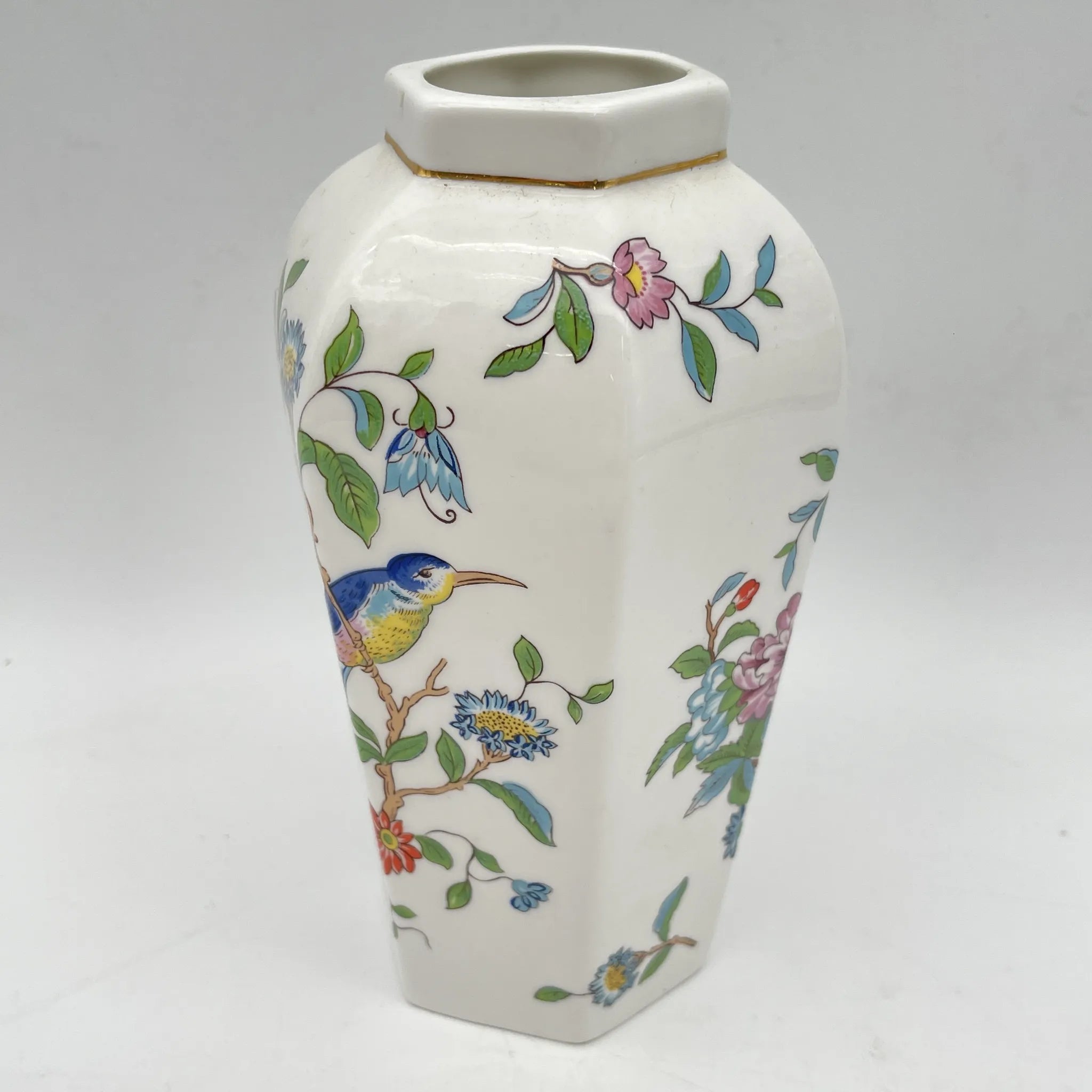 Aynsley(エインズレイ) / 花瓶(フラワーベース) / Pembroke / 20C後期 / Bone China / イギリス / シノワズリ / [リユース]