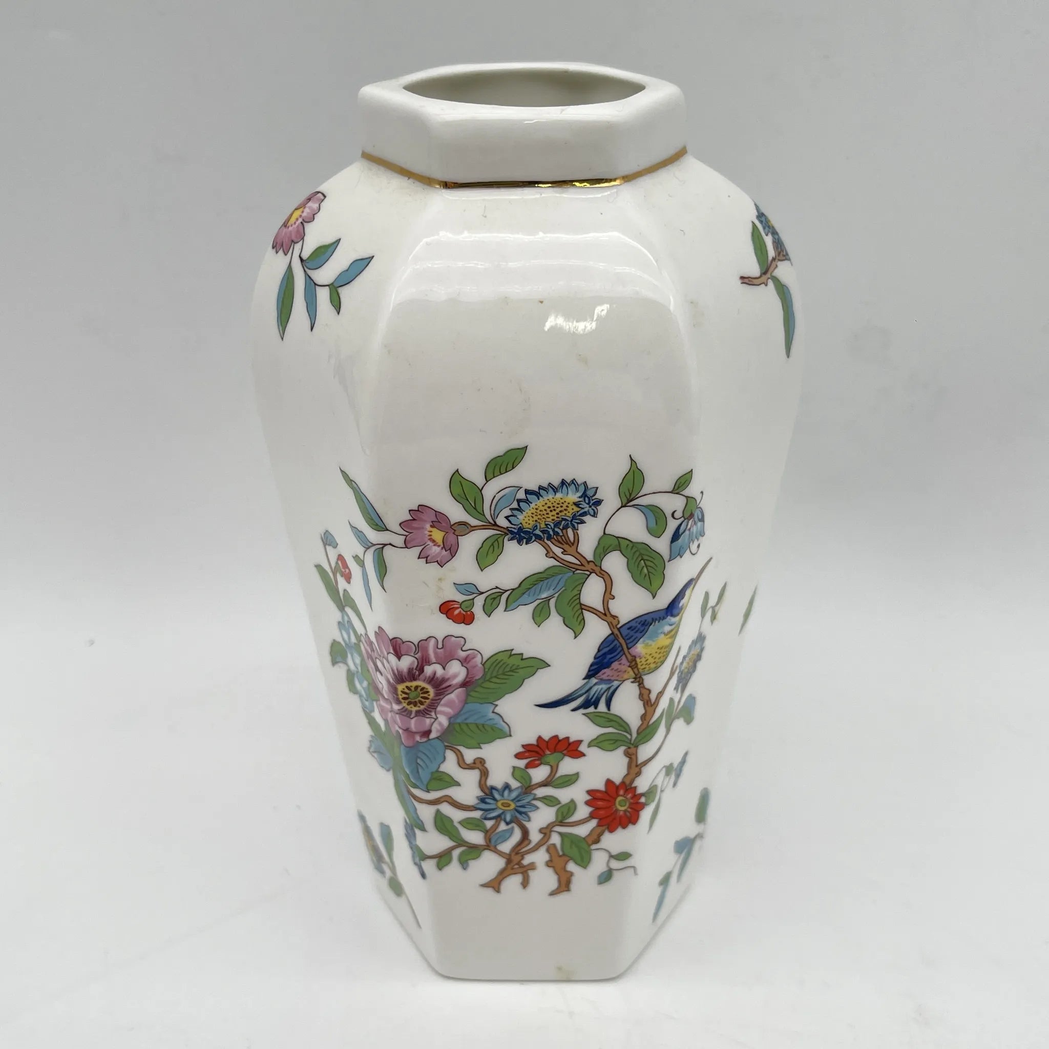 Aynsley(エインズレイ) / 花瓶(フラワーベース) / Pembroke / 20C後期 / Bone China / イギリス / シノワズリ / [リユース]