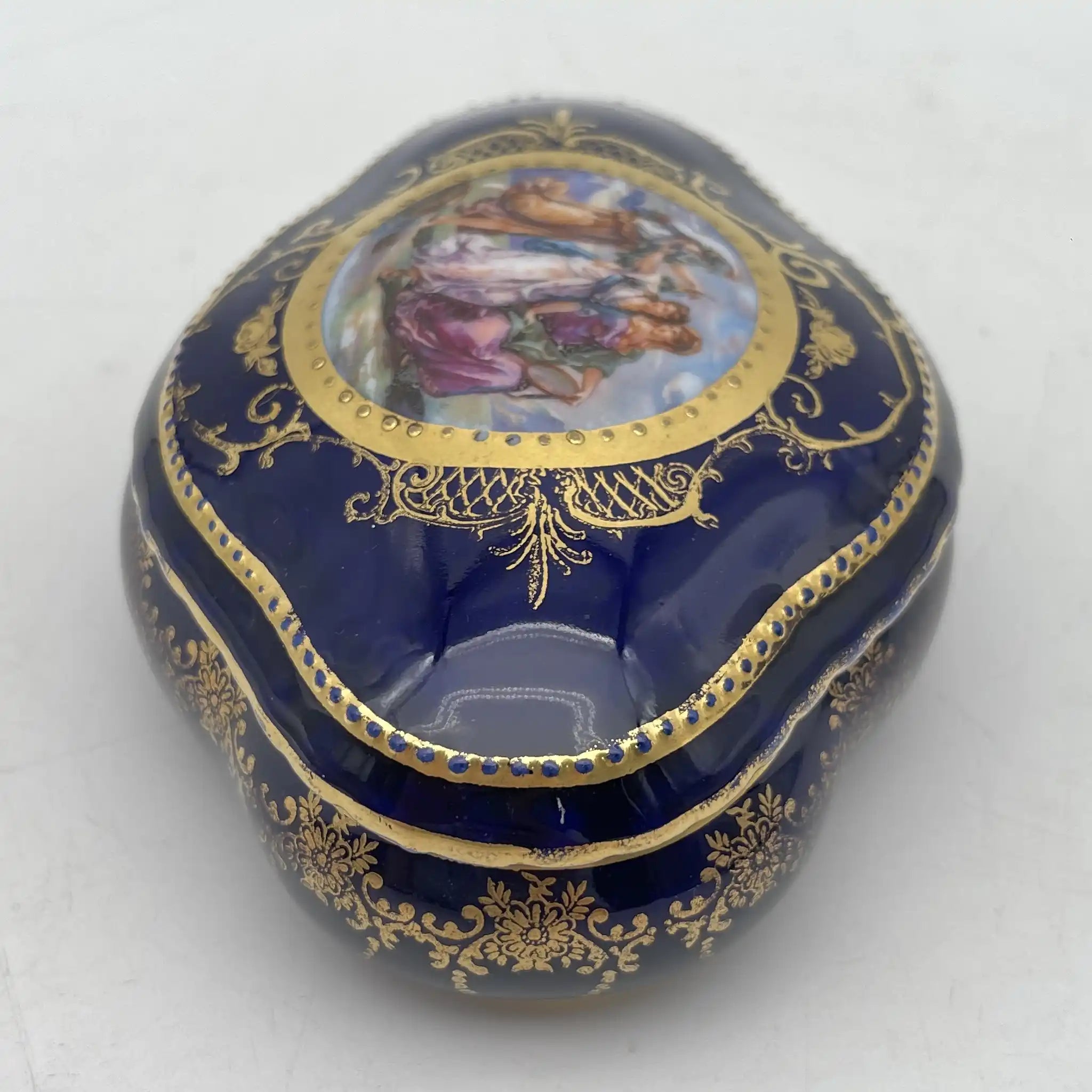 Epiag Royal / トリンケットボックス(小物入れ) / 20C前中期 / 磁器 / チェコスロバキア / ロココ, 金彩 / [アンティーク]