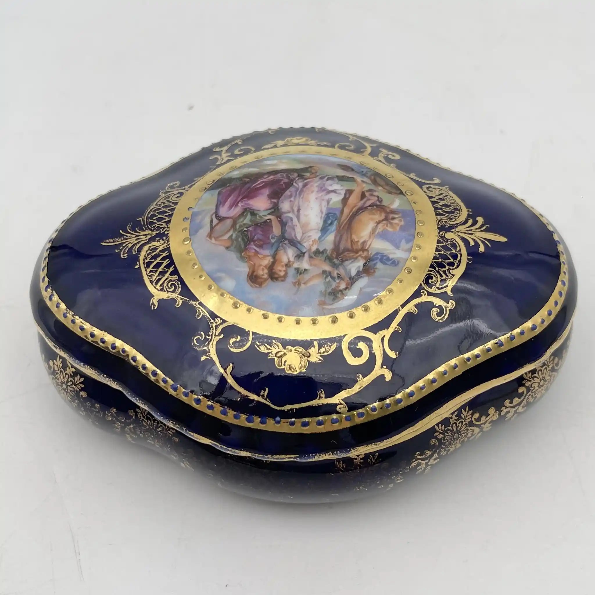 Epiag Royal / トリンケットボックス(小物入れ) / 20C前中期 / 磁器 / チェコスロバキア / ロココ, 金彩 / [アンティーク]