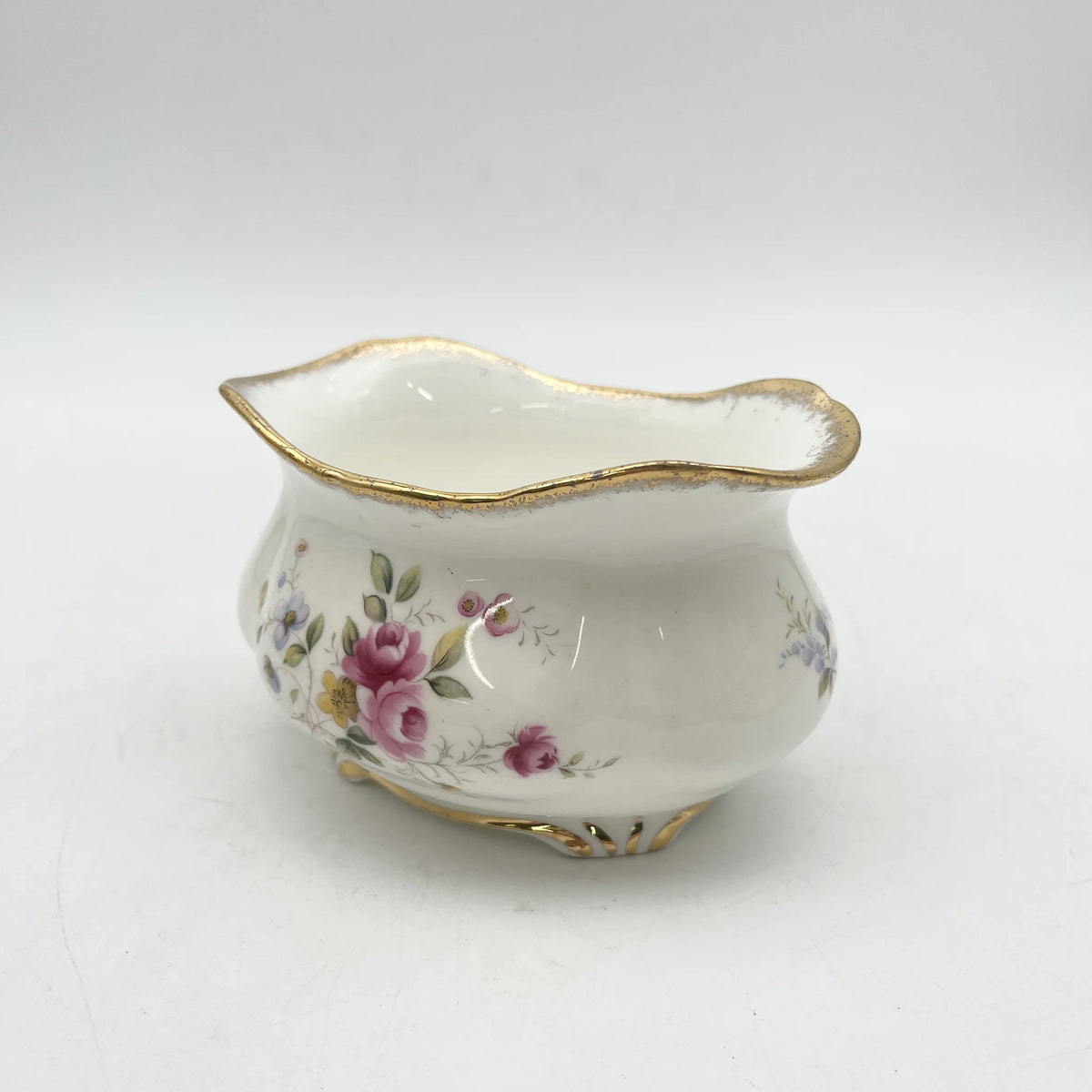 Royal Albert /糖碗/ Tenderness / 1970s- / Bone China /英国/ 骨中国，花卉图案，花卉图案，英国葡萄酒，陶瓷，洛可可风格，古典西餐餐具，金彩装饰，金轮辋/[葡萄酒]