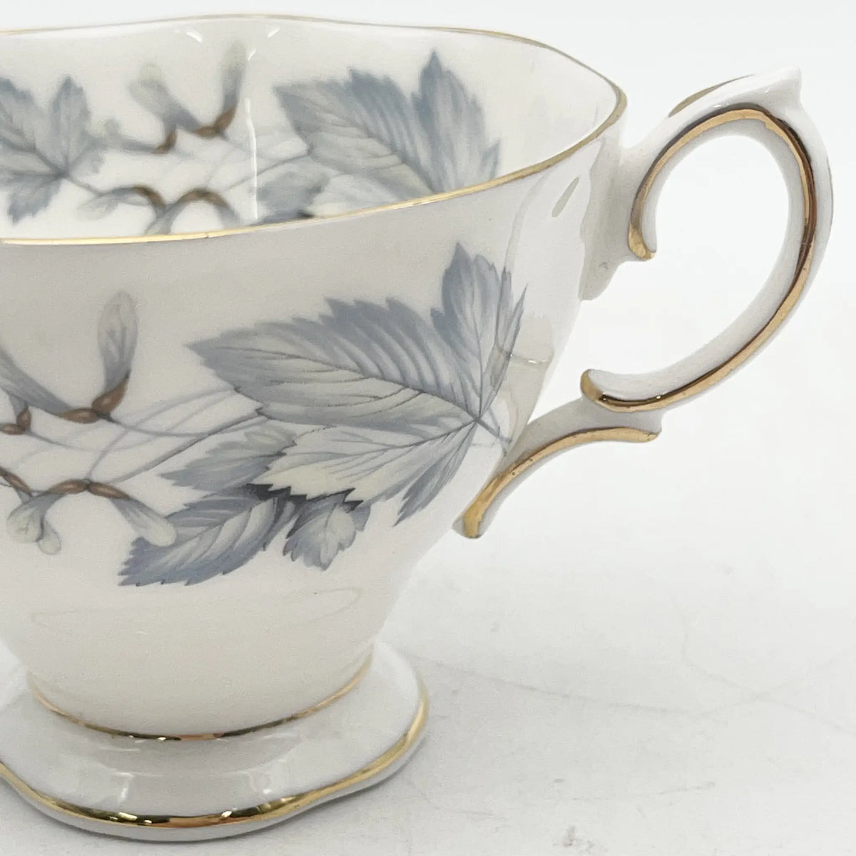 Royal Albert /杯&碟2p / Silver Maple / 1950s- / Bone China /英国/ 骨中国，叶柄，植物学，金轮辋，金彩装饰，英国葡萄酒，陶瓷，单色调，经典，西式餐具/[葡萄酒]