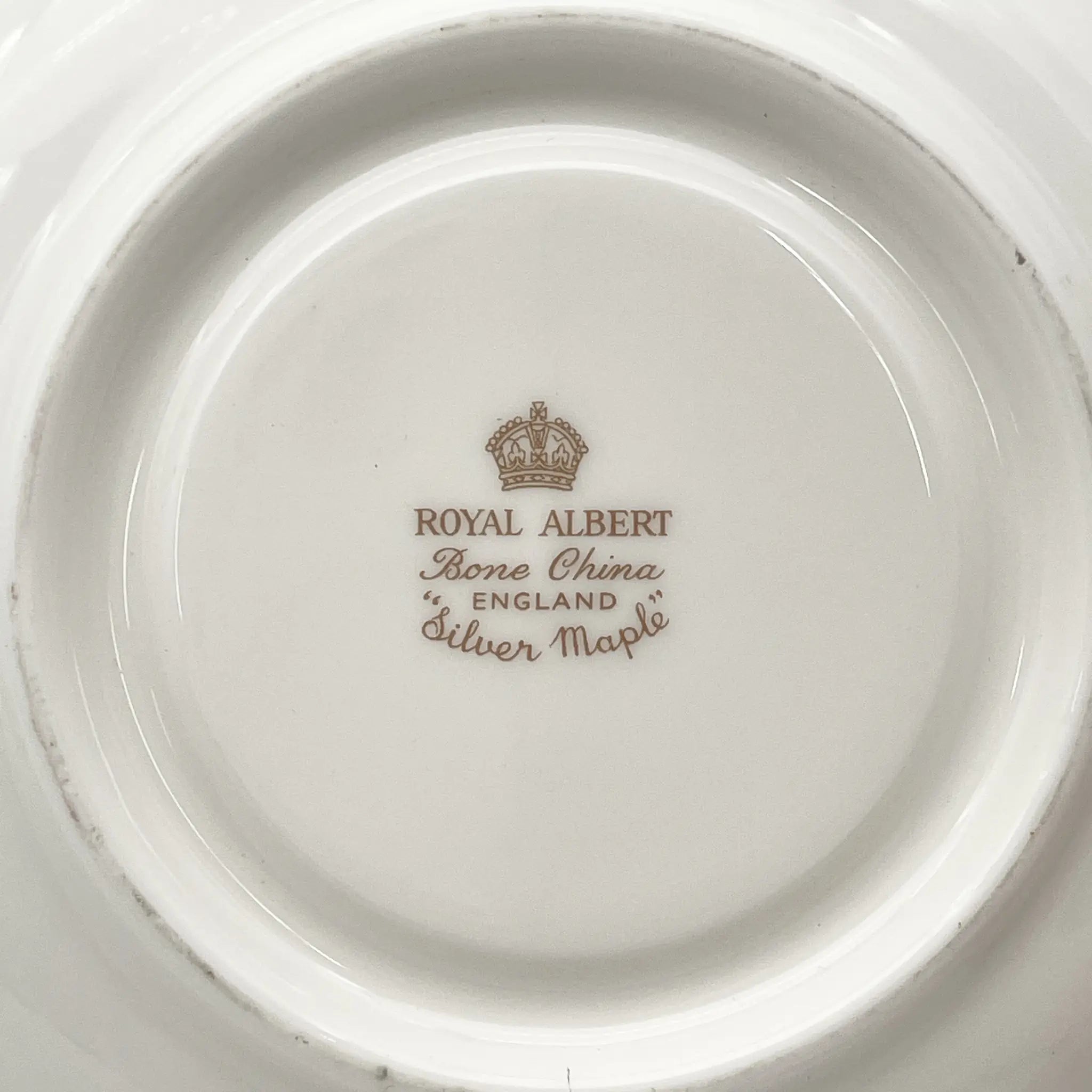 Royal Albert /杯&碟2p / Silver Maple / 1950s- / Bone China /英国/ 骨中国，叶柄，植物学，金轮辋，金彩装饰，英国葡萄酒，陶瓷，单色调，经典，西式餐具/[葡萄酒]