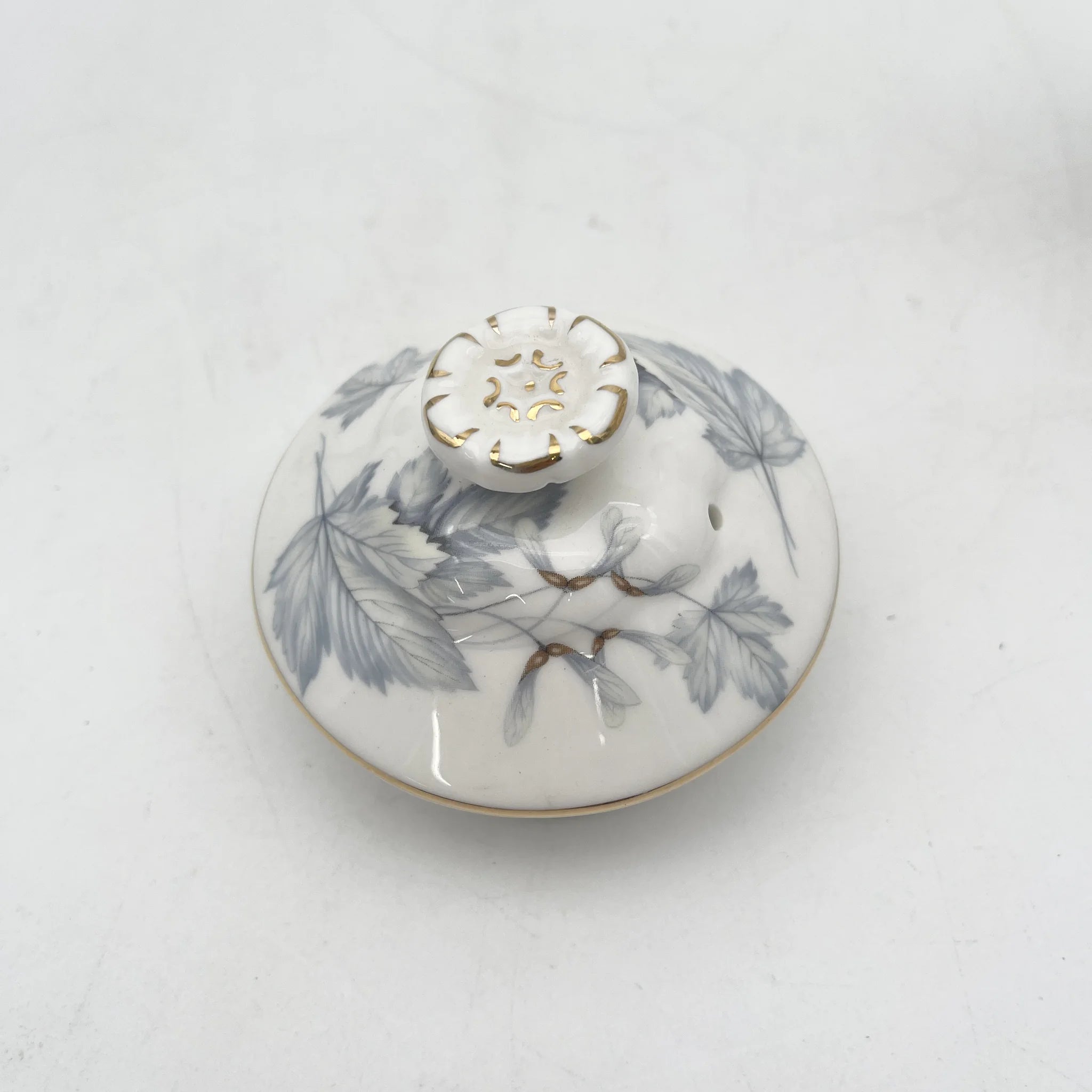 Royal Albert /茶壶/ Silver Maple / 1950s- / Bone China /英国/ 骨中国，叶柄，植物学，金轮辋，金彩装饰，英国葡萄酒，陶瓷，单色调，经典，西式餐具/[葡萄酒]