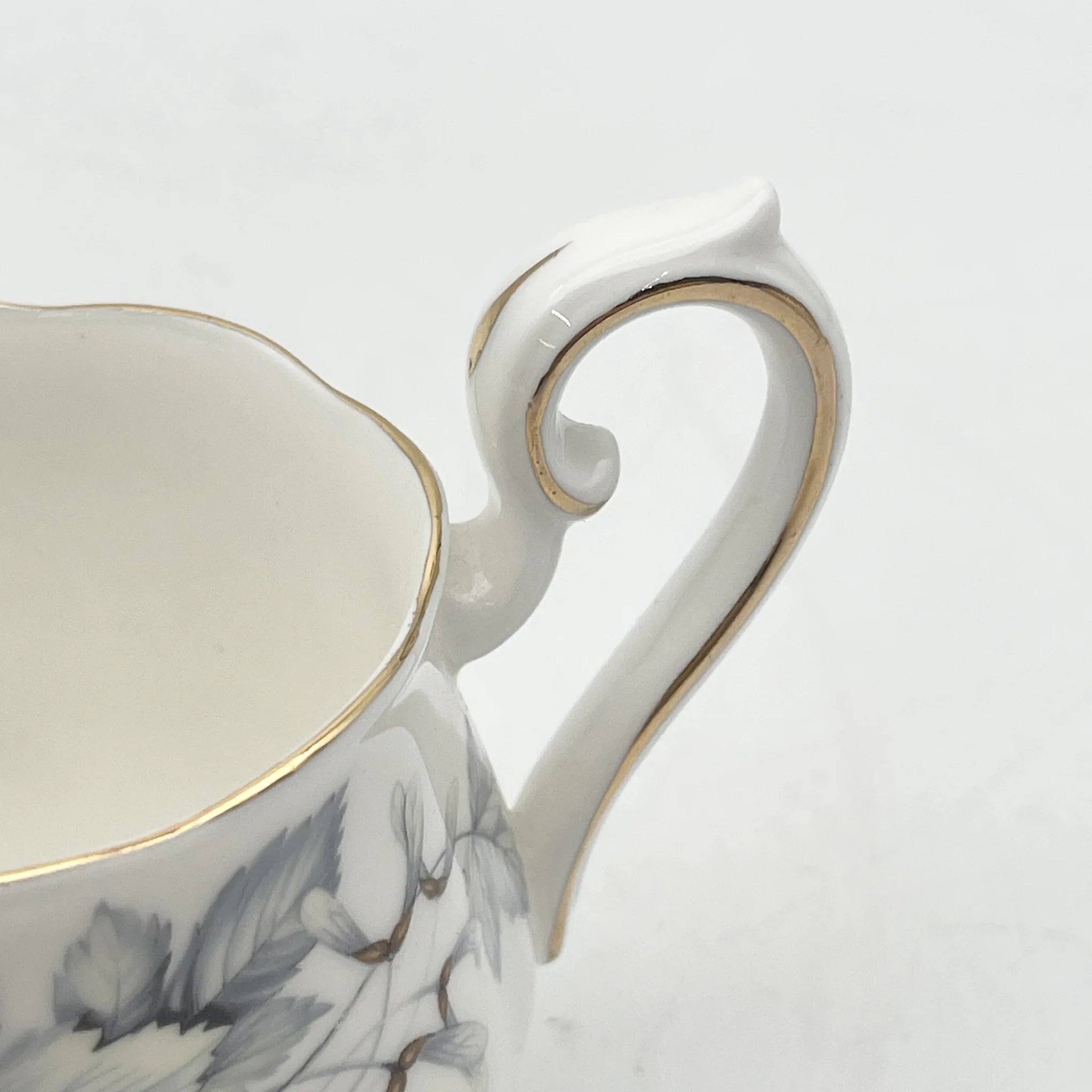 皇家阿尔伯特/克里默/ Silver Maple / 1950s- / Fine Bone China /英国/ 骨中国，叶柄，植物学，金轮辋，金彩装饰，英国葡萄酒，陶瓷，单色调，经典，西式餐具/[葡萄酒]