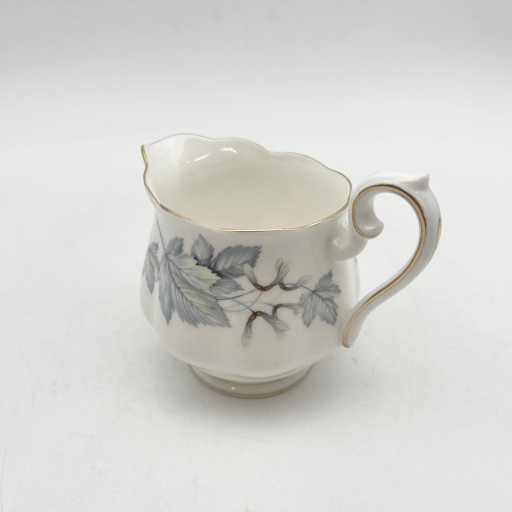 皇家阿尔伯特/克里默/ Silver Maple / 1950s- / Fine Bone China /英国/ 骨中国，叶柄，植物学，金轮辋，金彩装饰，英国葡萄酒，陶瓷，单色调，经典，西式餐具/[葡萄酒]