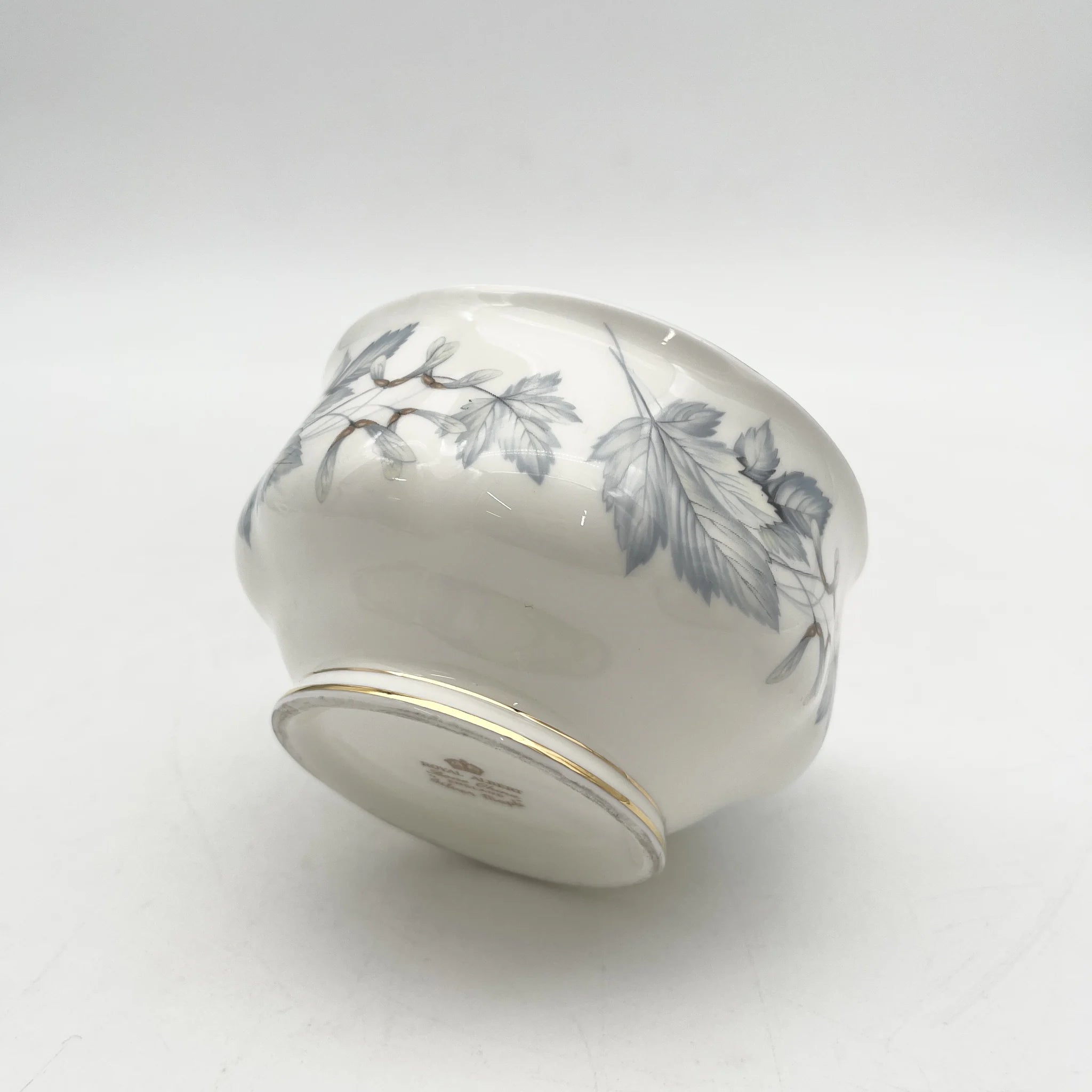 Royal Albert /糖碗/ Silver Maple / 1950s- / Fine Bone China /英国/ 骨中国，叶柄，植物学，金轮辋，金彩装饰，英国葡萄酒，陶瓷，单色调，经典，西式餐具/[葡萄酒]