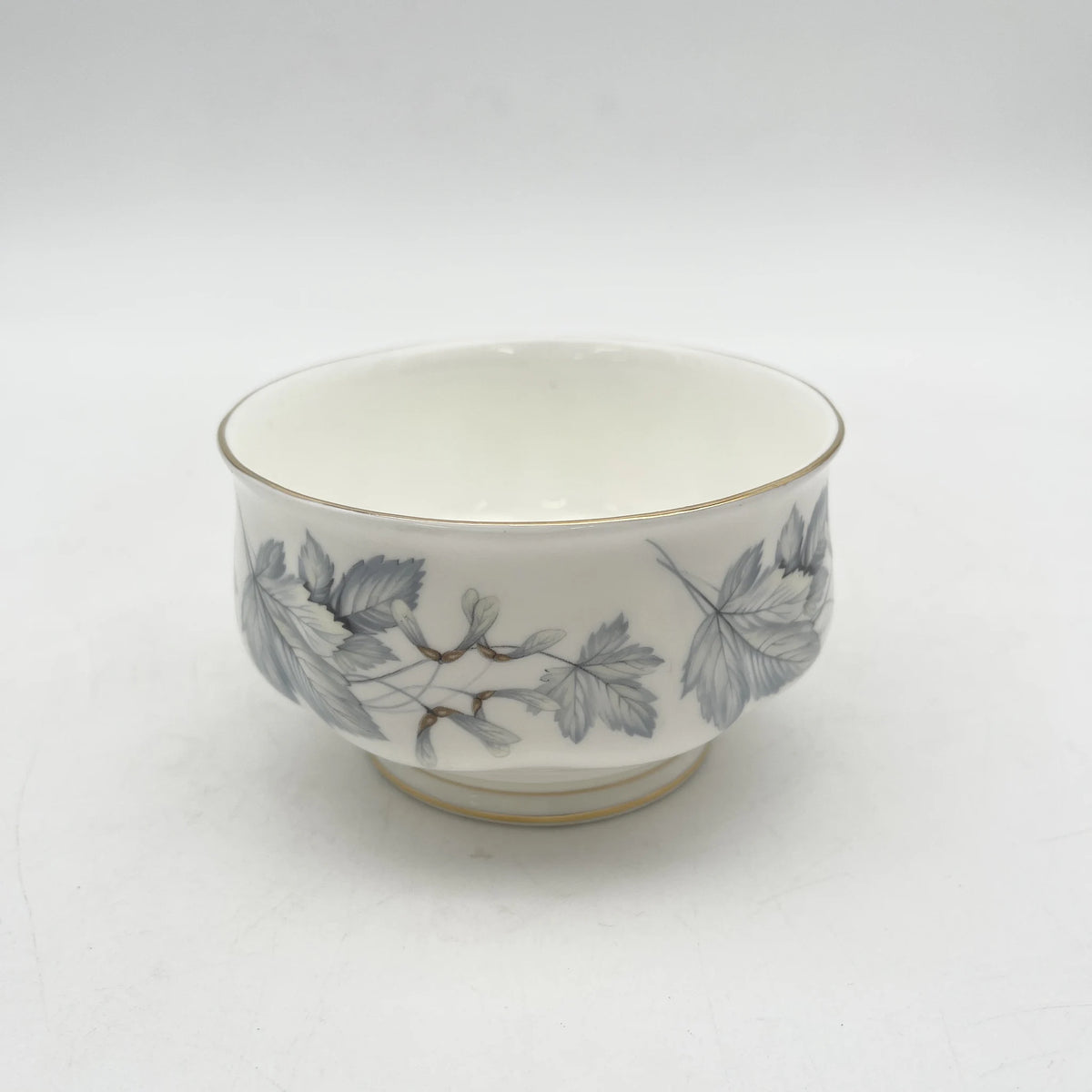 Royal Albert /糖碗/ Silver Maple / 1950s- / Fine Bone China /英国/ 骨中国，叶柄，植物学，金轮辋，金彩装饰，英国葡萄酒，陶瓷，单色调，经典，西式餐具/[葡萄酒]