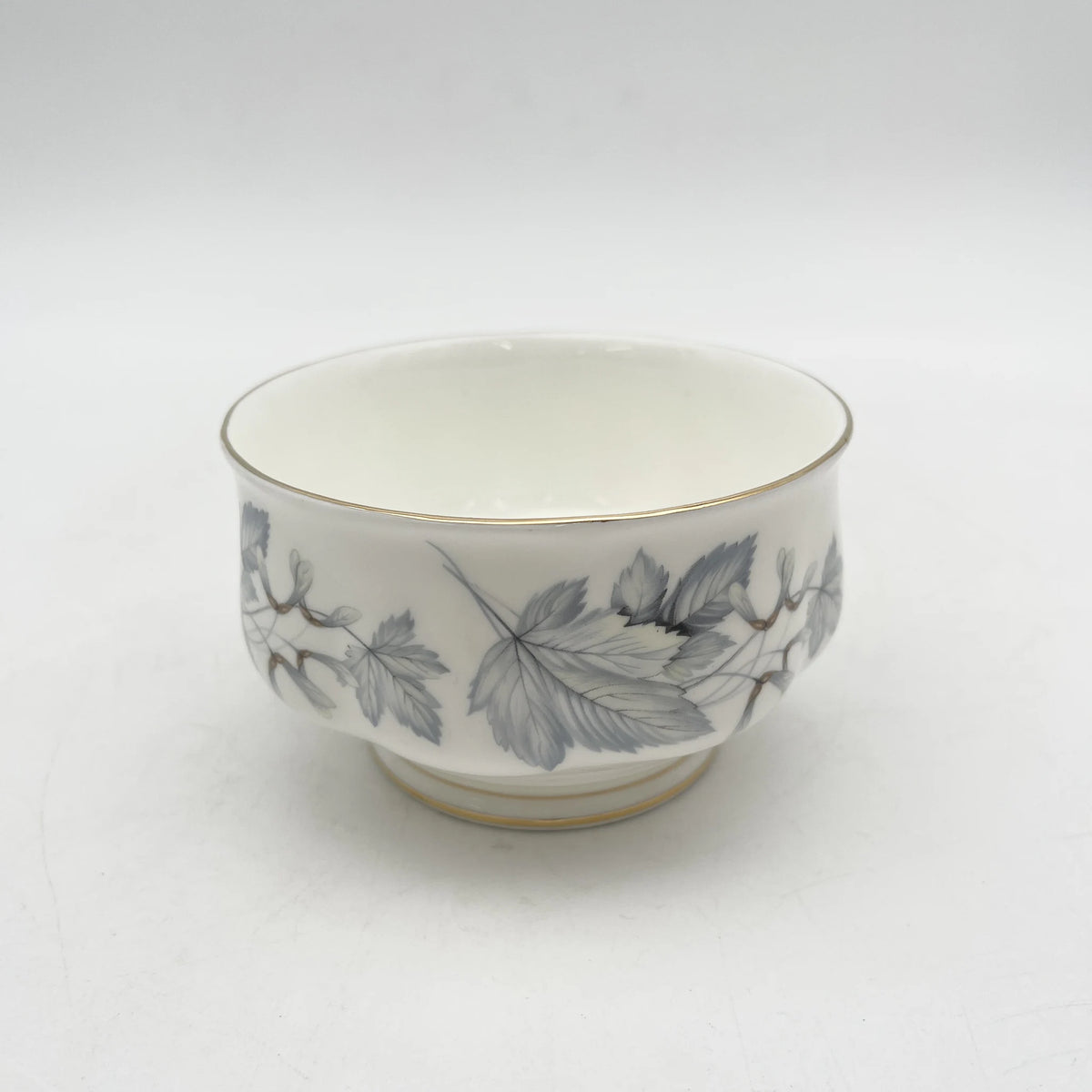 Royal Albert /糖碗/ Silver Maple / 1950s- / Fine Bone China /英国/ 骨中国，叶柄，植物学，金轮辋，金彩装饰，英国葡萄酒，陶瓷，单色调，经典，西式餐具/[葡萄酒]