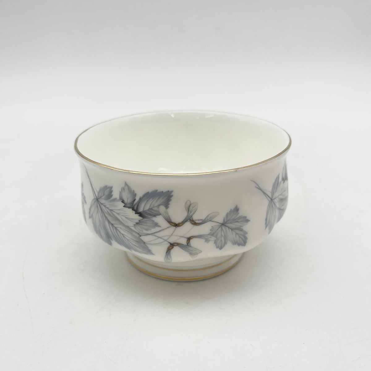 Royal Albert /糖碗/ Silver Maple / 1950s- / Fine Bone China /英国/ 骨中国，叶柄，植物学，金轮辋，金彩装饰，英国葡萄酒，陶瓷，单色调，经典，西式餐具/[葡萄酒]